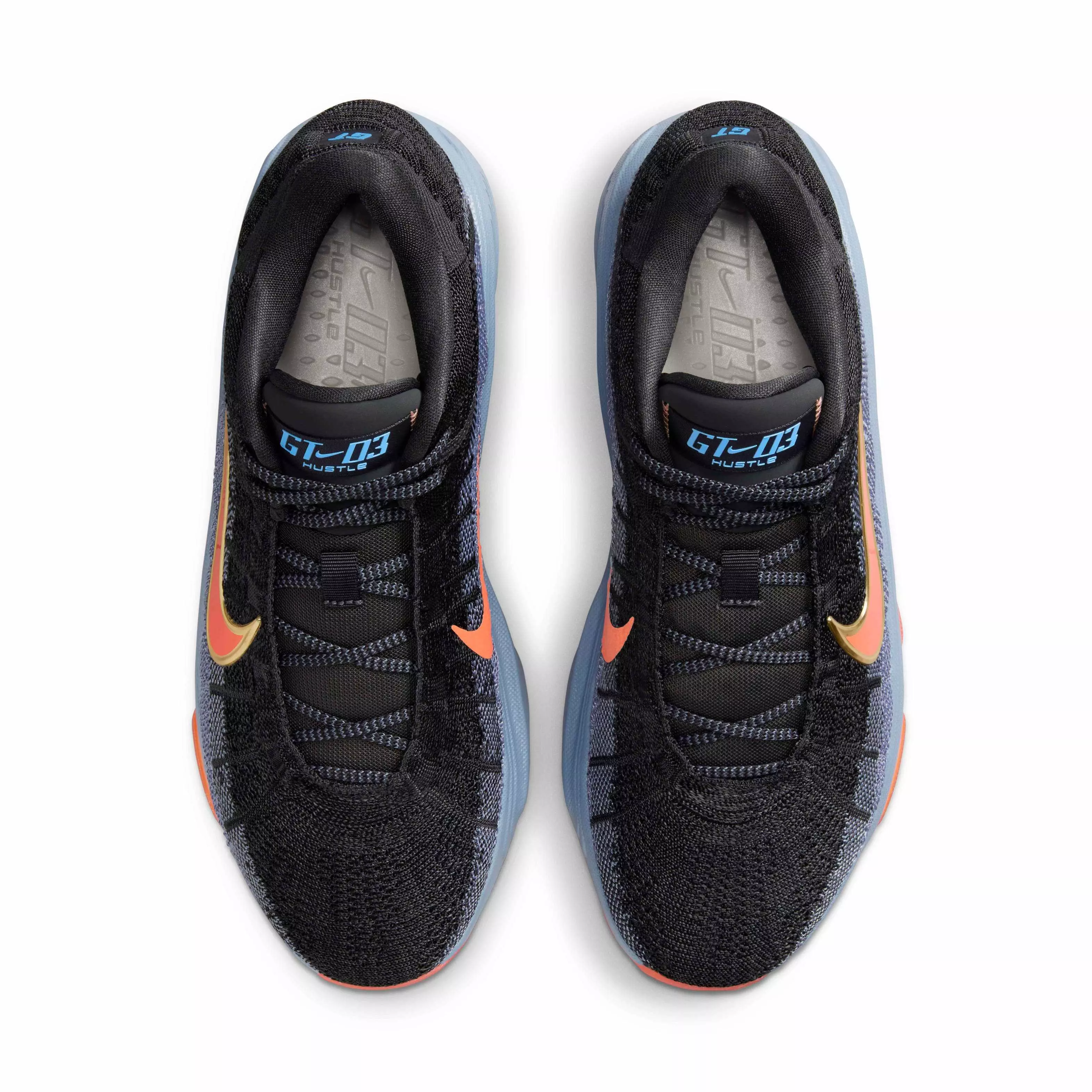 Nike G.T. Hustle 3 "Anthracite/Ashen Slate/Metallic Gold/Light Wild Mango" Men's Basketball Shoe - ANTHRACITE/SLATE/GOLD/LT MANGO