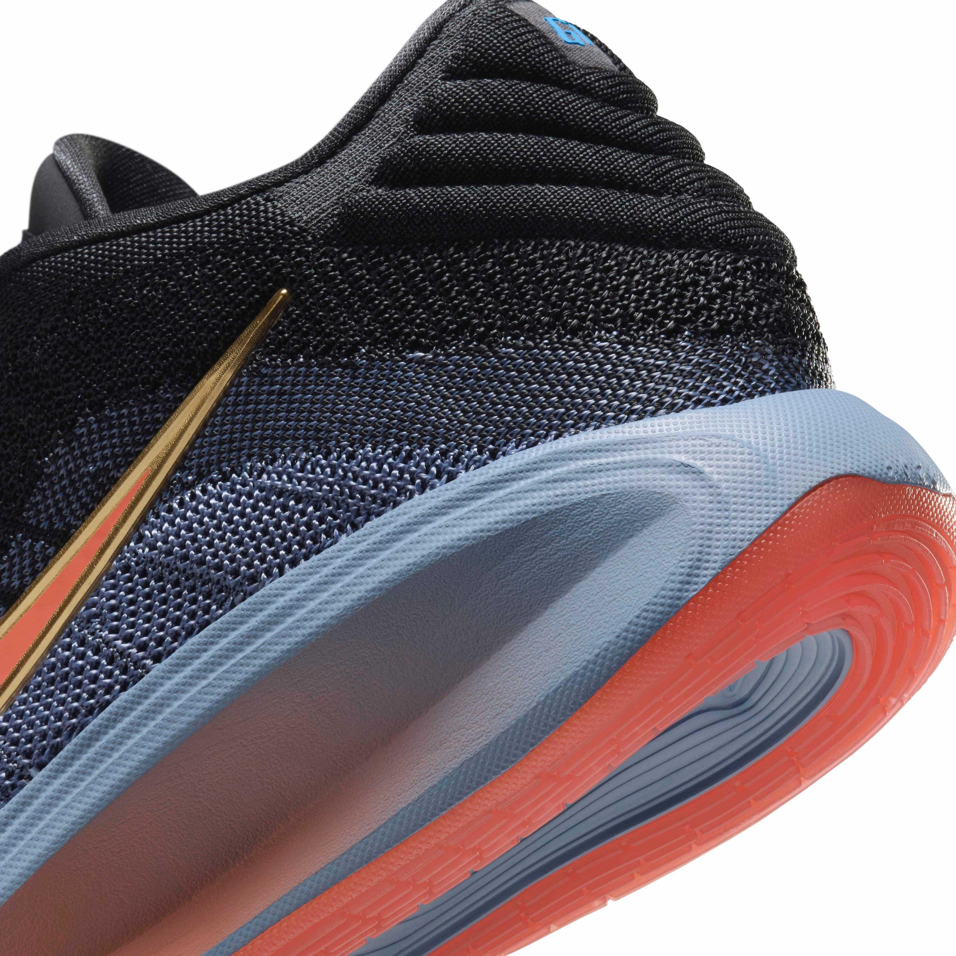 Nike G.T. Hustle 3 "Anthracite/Ashen Slate/Metallic Gold/Light Wild Mango" Men's Basketball Shoe - ANTHRACITE/SLATE/GOLD/LT MANGO Thumbnail View 8