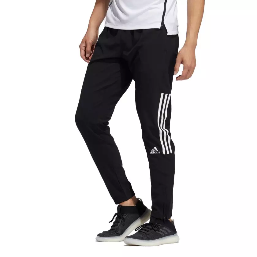 adidas 3-Stripes Loose Fit Windbreaker Pants - Black