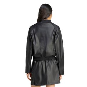 adidas Originals Women's Pleather Superstar Tracktop - Black/Maroon