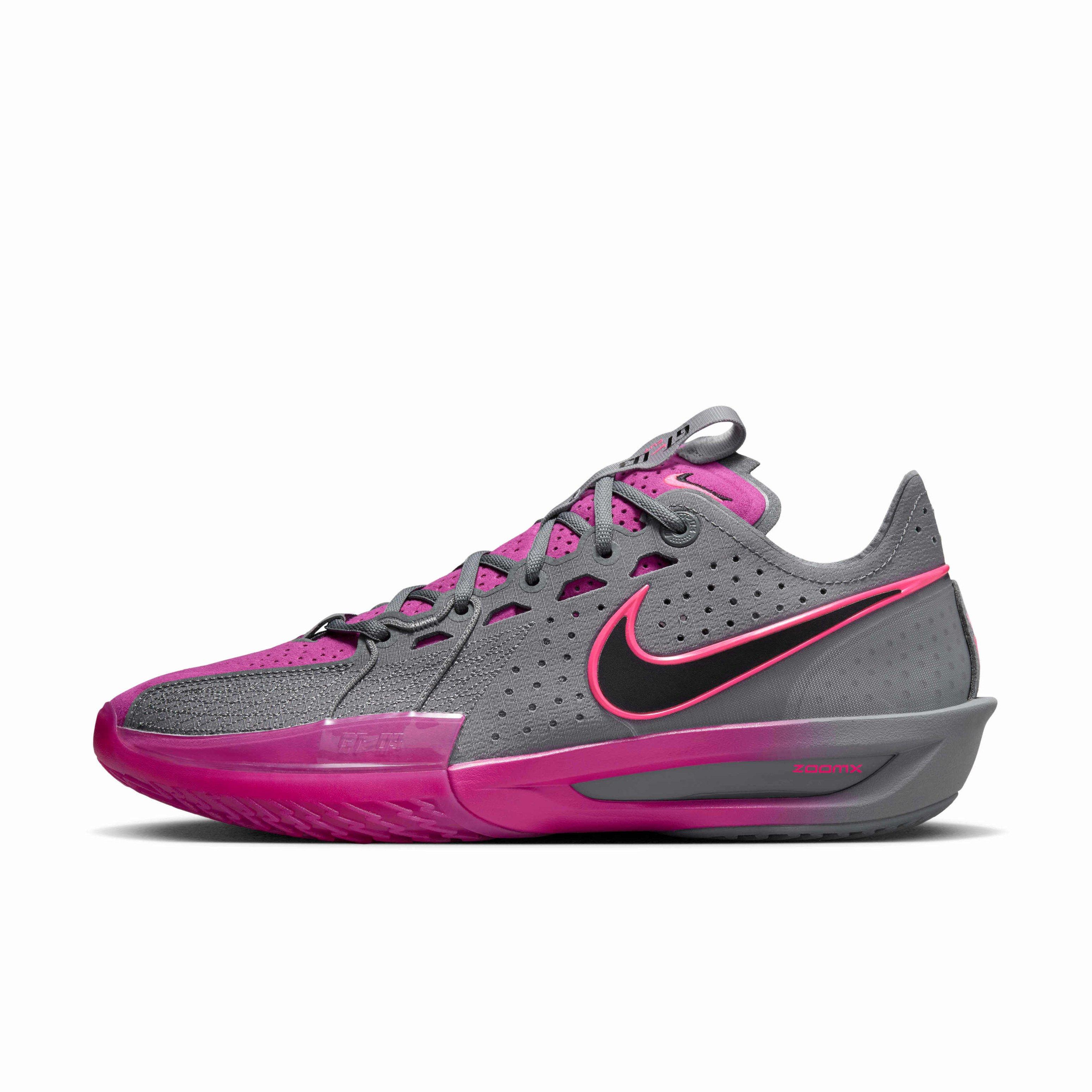 Nike G.T. Cut 3 "Smoke Grey/Hot Fuchsia/Hyper Pink/Black" Men's Basketball Shoe - GREY/FUCHSIA/PINK/BLACK Thumbnail View 2