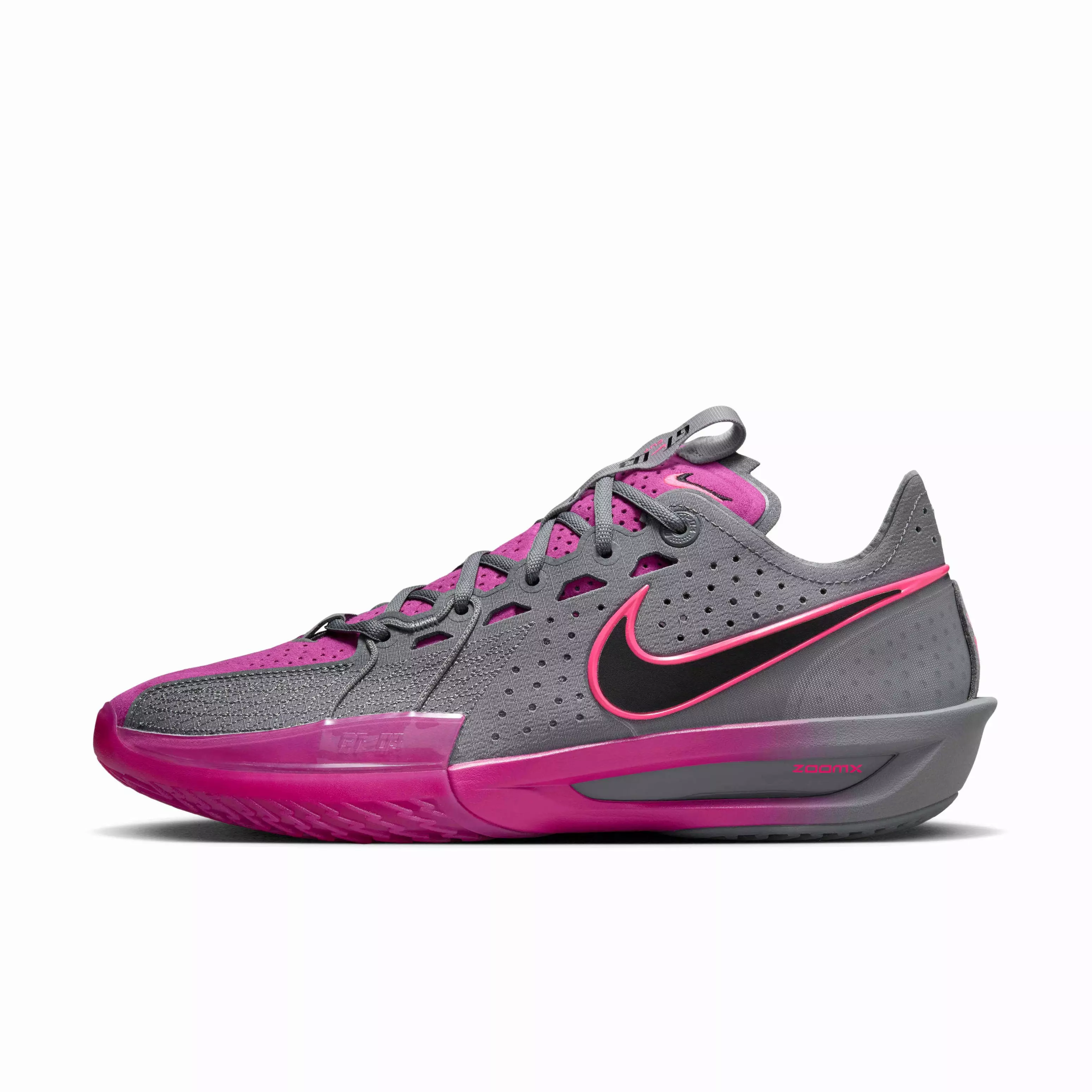 Nike G.T. Cut 3 "Smoke Grey/Hot Fuchsia/Hyper Pink/Black" Men's Basketball Shoe - GREY/FUCHSIA/PINK/BLACK