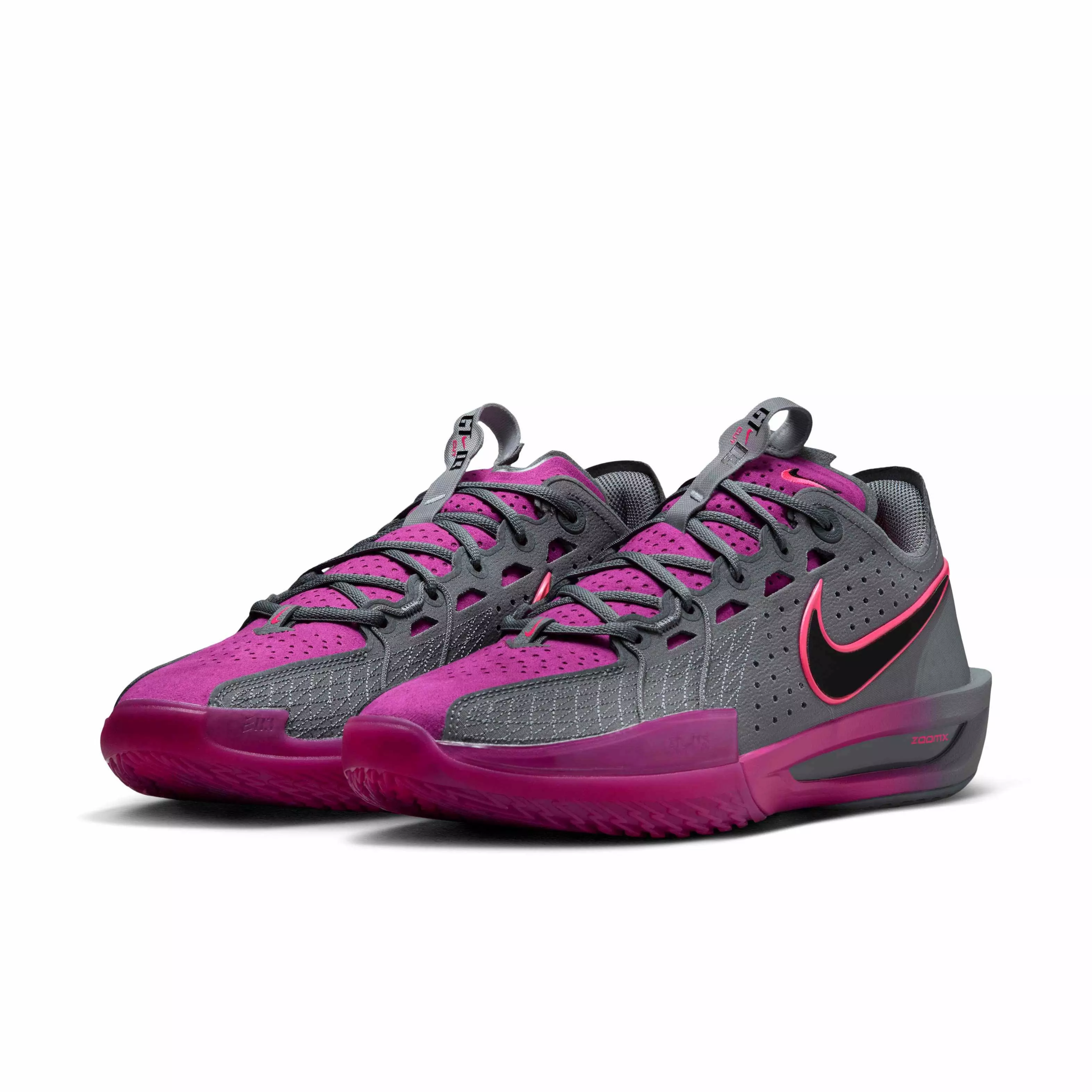Nike G.T. Cut 3 "Smoke Grey/Hot Fuchsia/Hyper Pink/Black" Men's Basketball Shoe - GREY/FUCHSIA/PINK/BLACK