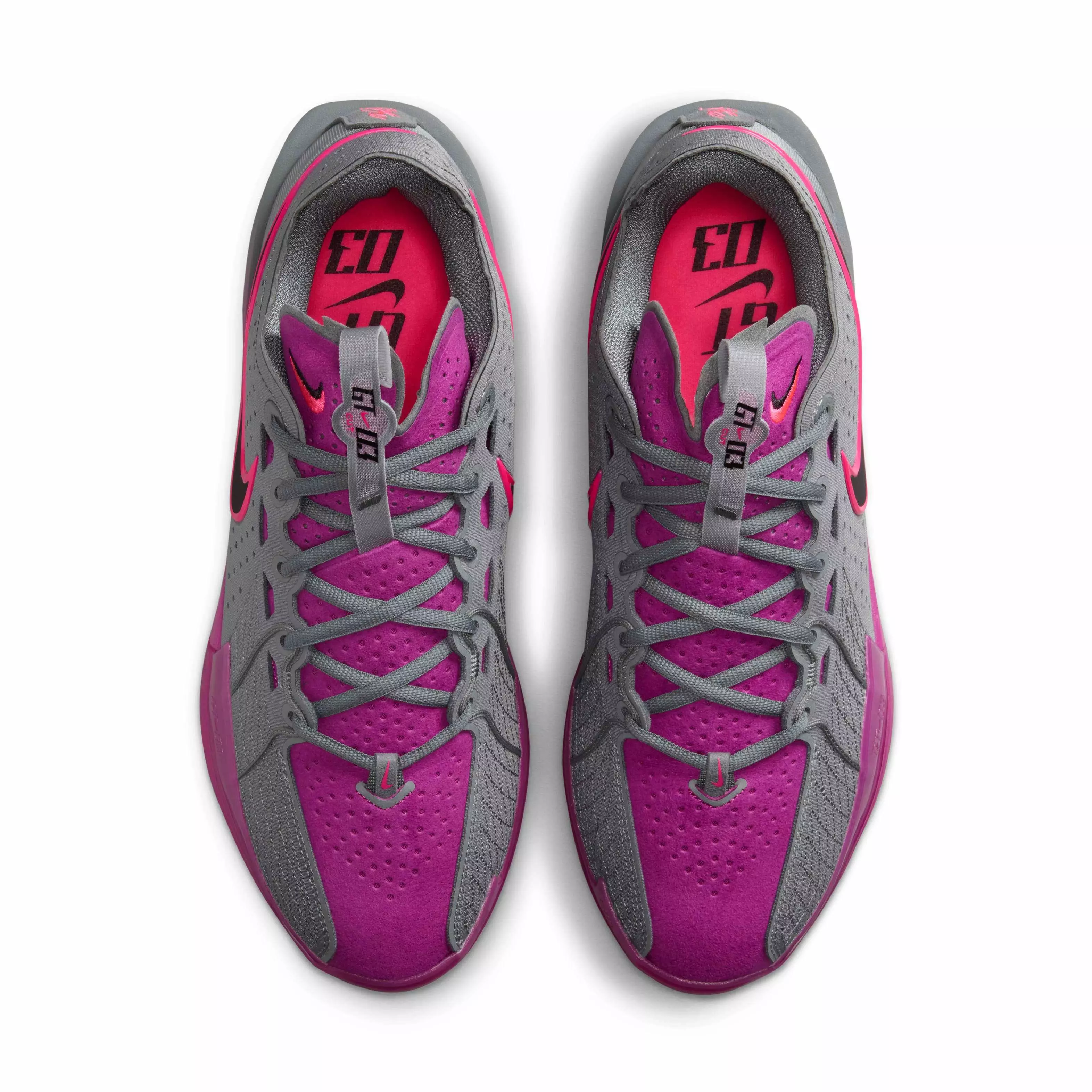 Nike G.T. Cut 3 "Smoke Grey/Hot Fuchsia/Hyper Pink/Black" Men's Basketball Shoe - GREY/FUCHSIA/PINK/BLACK