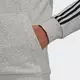 adidas Men's Grey Essentials 3-Stripes Hoodie - GREY Thumbnail View 6