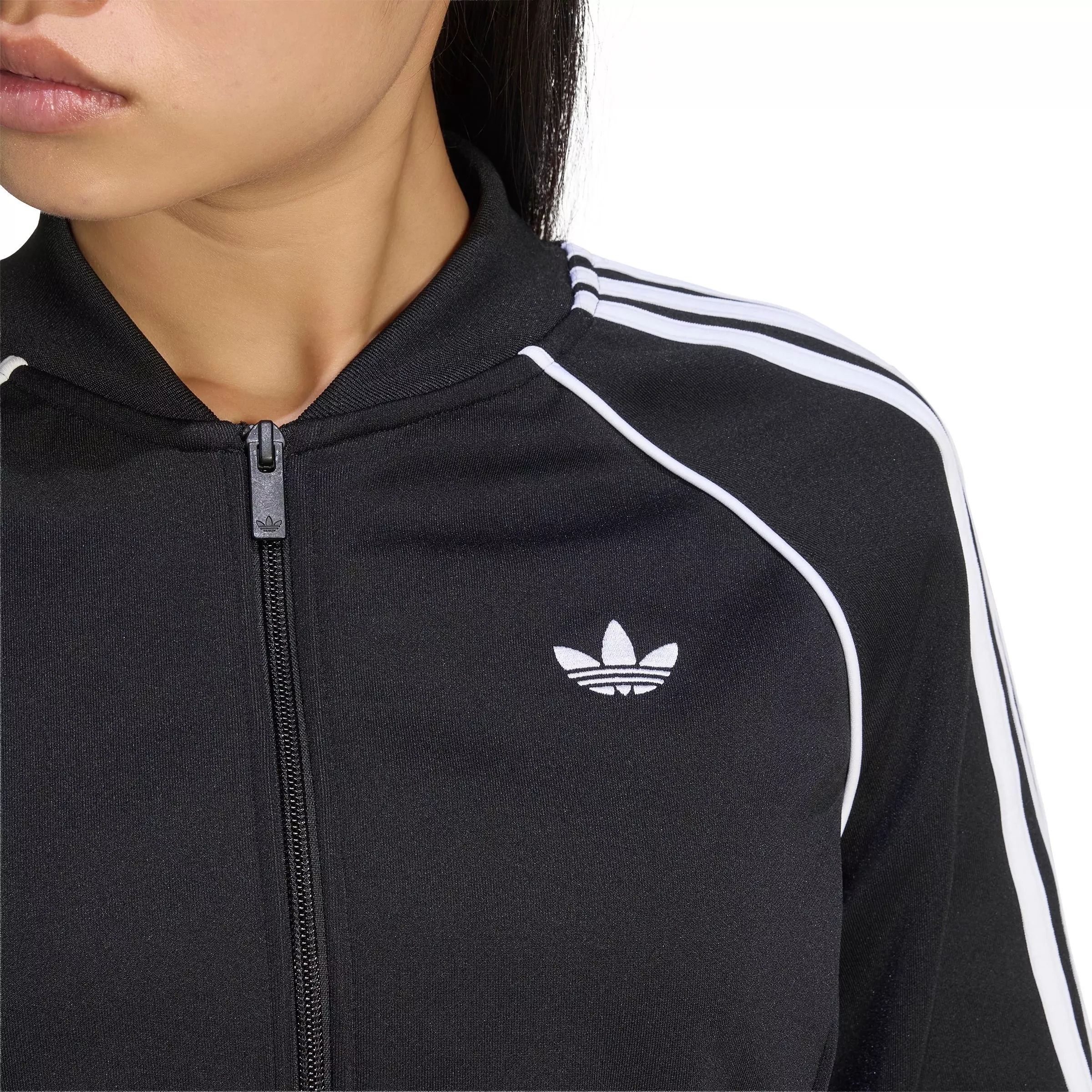 adidas Originals Women's Superstar Cropped Track Top - Black/White - BLACK/WHITE
