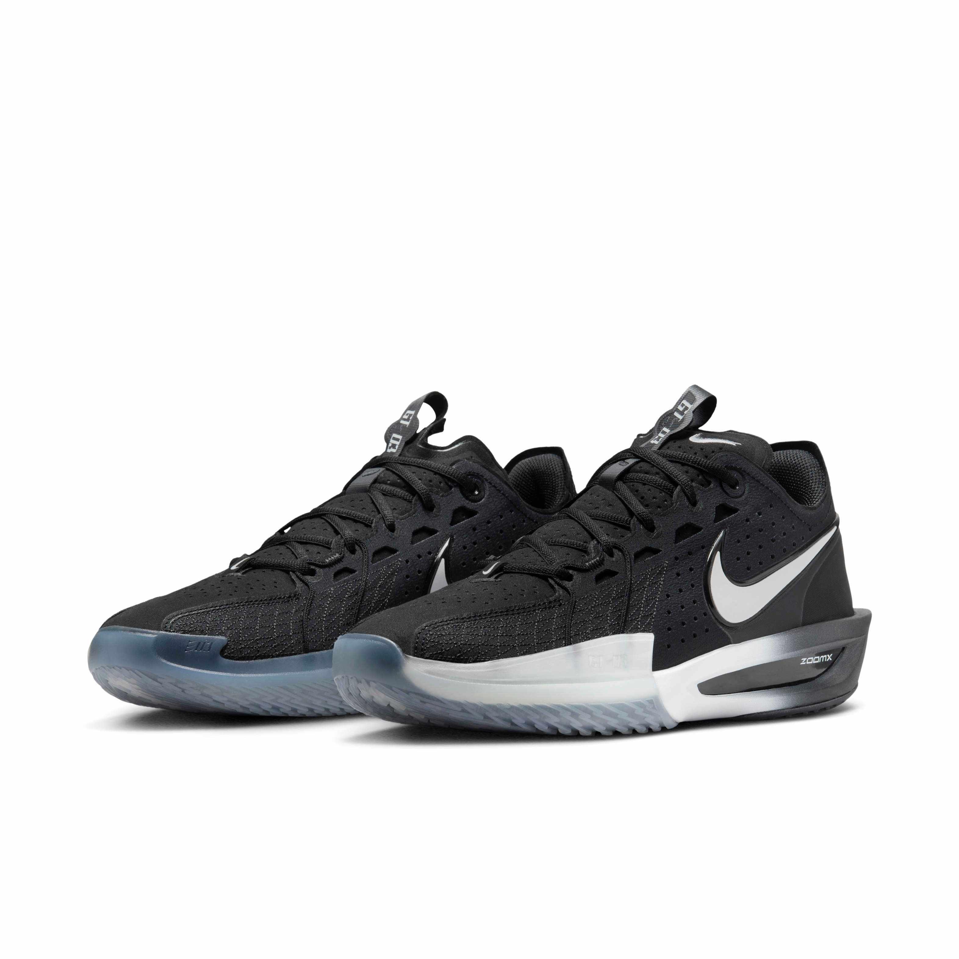 Nike G.T. Cut 3 "Black/Iron Grey/Dark Smoke Grey/White" Men's Basketball Shoe - BLACK/GREY/DK GREY/WHITE Thumbnail View 3