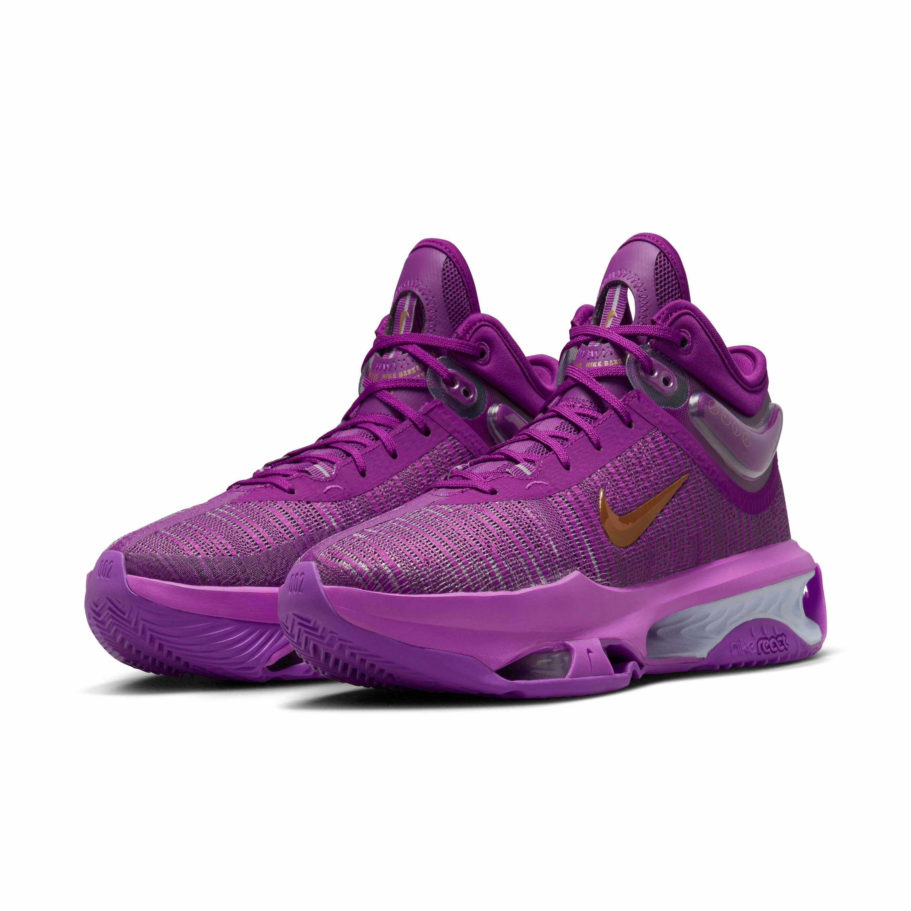 Nike G.T. Jump 2 "Viotech/Hyper Violet/Bold Berry/Metallic Red Bronze" Men's Basketball Shoe - VIOTECH/VIOLET/BERRY/BRONZE Thumbnail View 3
