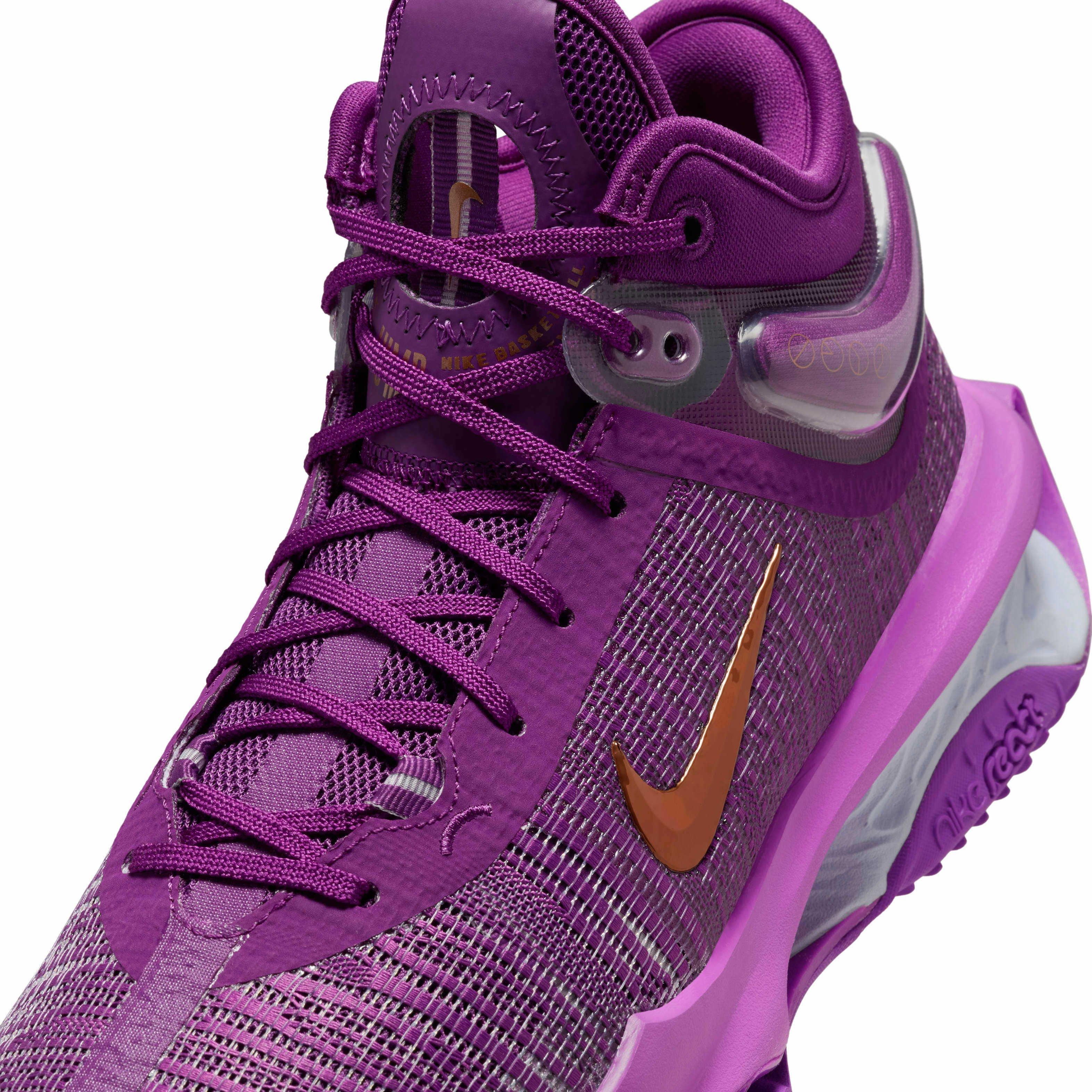 Nike G.T. Jump 2 "Viotech/Hyper Violet/Bold Berry/Metallic Red Bronze" Men's Basketball Shoe - VIOTECH/VIOLET/BERRY/BRONZE Thumbnail View 7