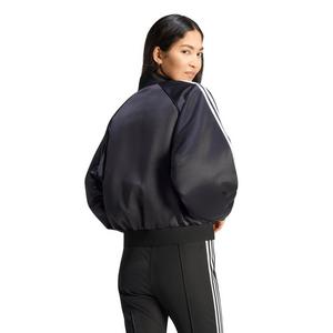 adidas Originals Women's Satin Bomber Jacket - Black/White/Grey