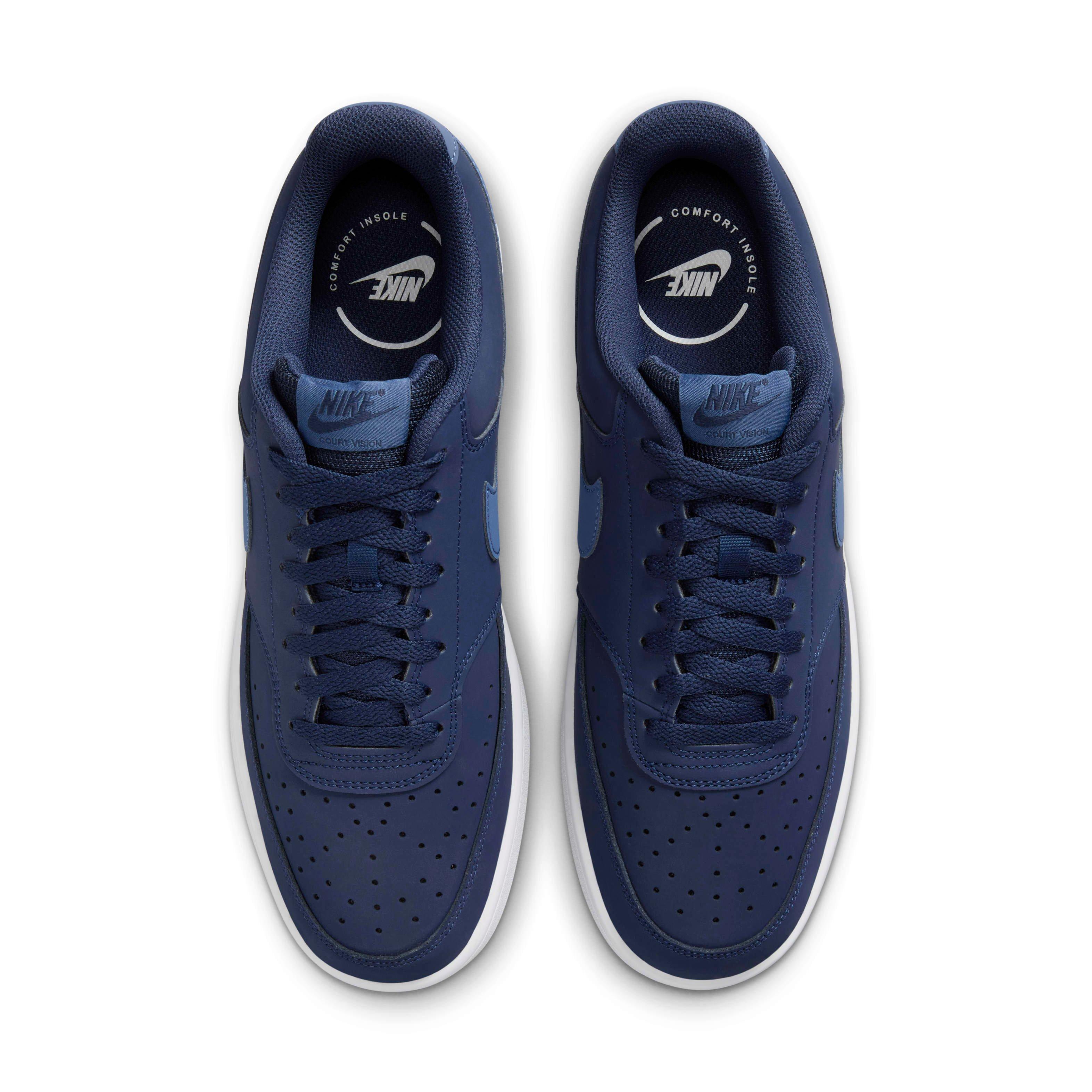 Nike Court Vision Low Next Nature "Midnight Navy/White/Mystic Navy" Men's Shoe - NAVY/WHITE/NAVY Thumbnail View 4