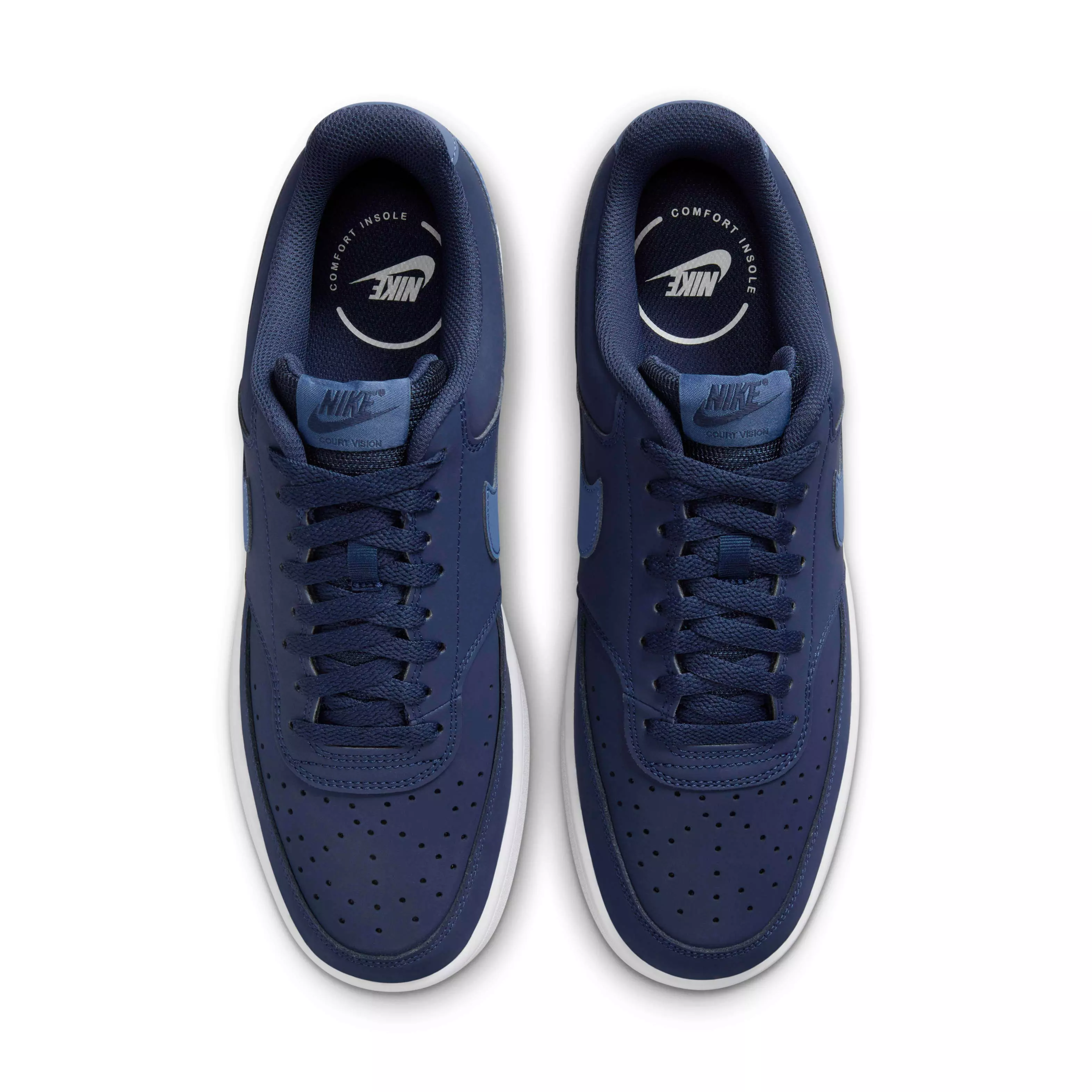 Nike Court Vision Low Next Nature "Midnight Navy/White/Mystic Navy" Men's Shoe - NAVY/WHITE/NAVY