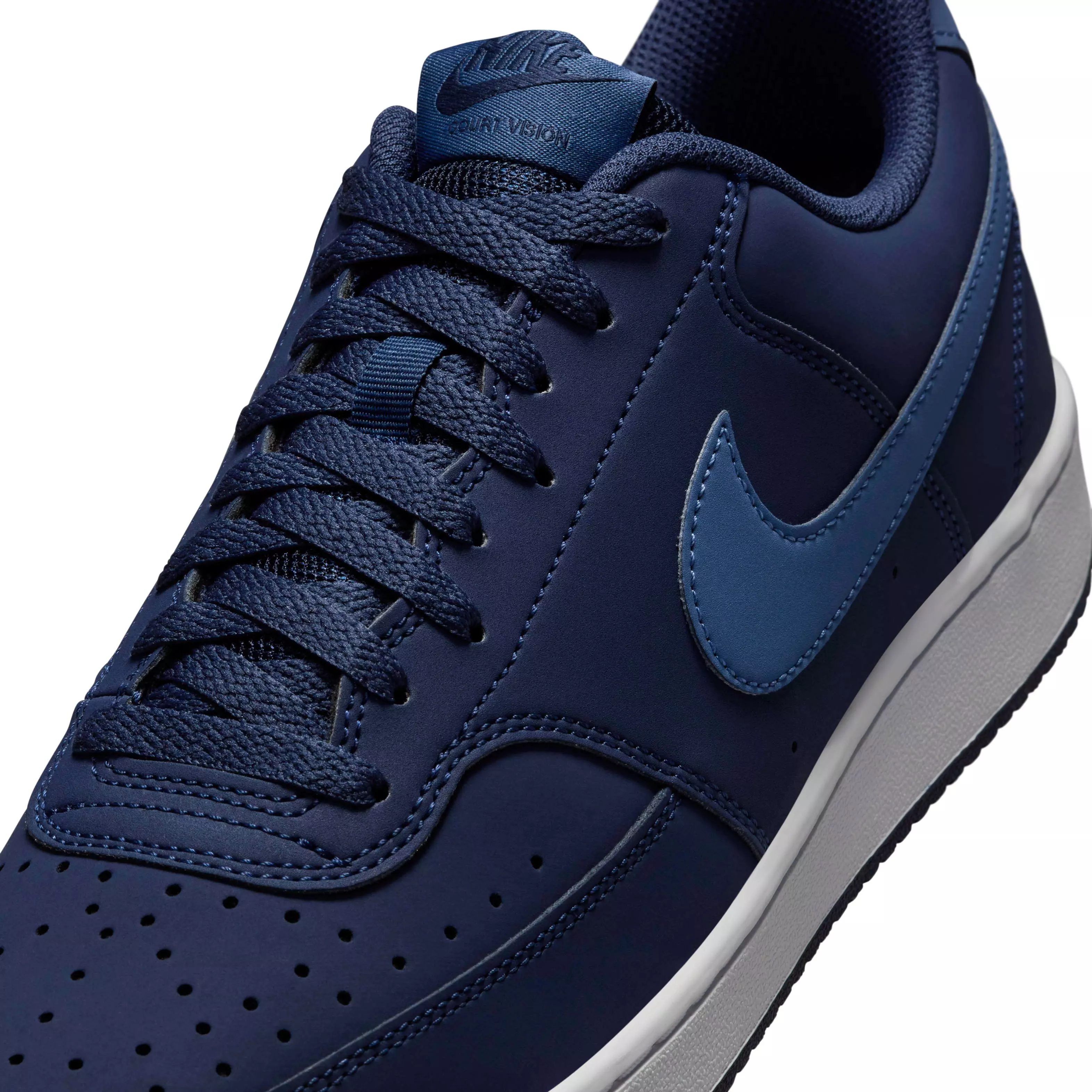 Nike Court Vision Low Next Nature "Midnight Navy/White/Mystic Navy" Men's Shoe - NAVY/WHITE/NAVY