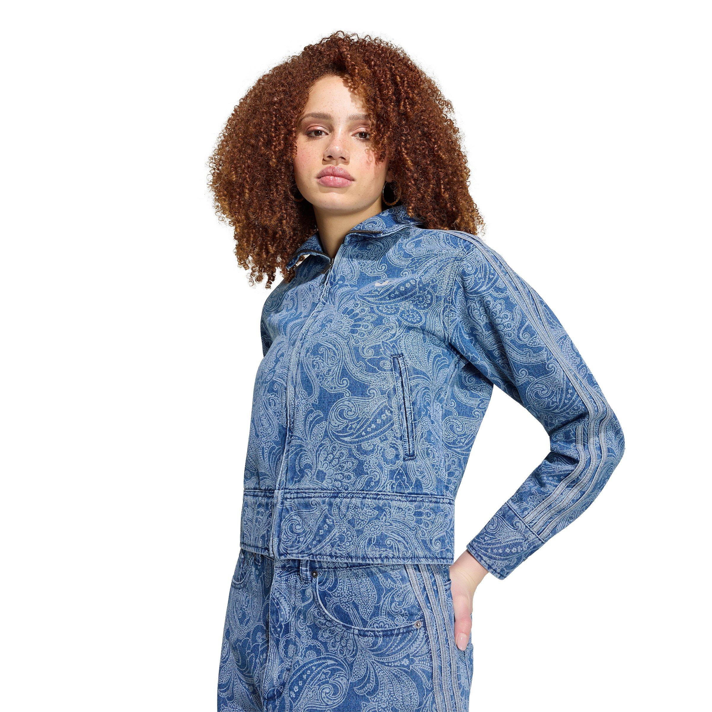 adidas Originals Women's x Liberty London Firebird Lt Blue Denim Track Jacket - LT BLUE DENIM Thumbnail View 3