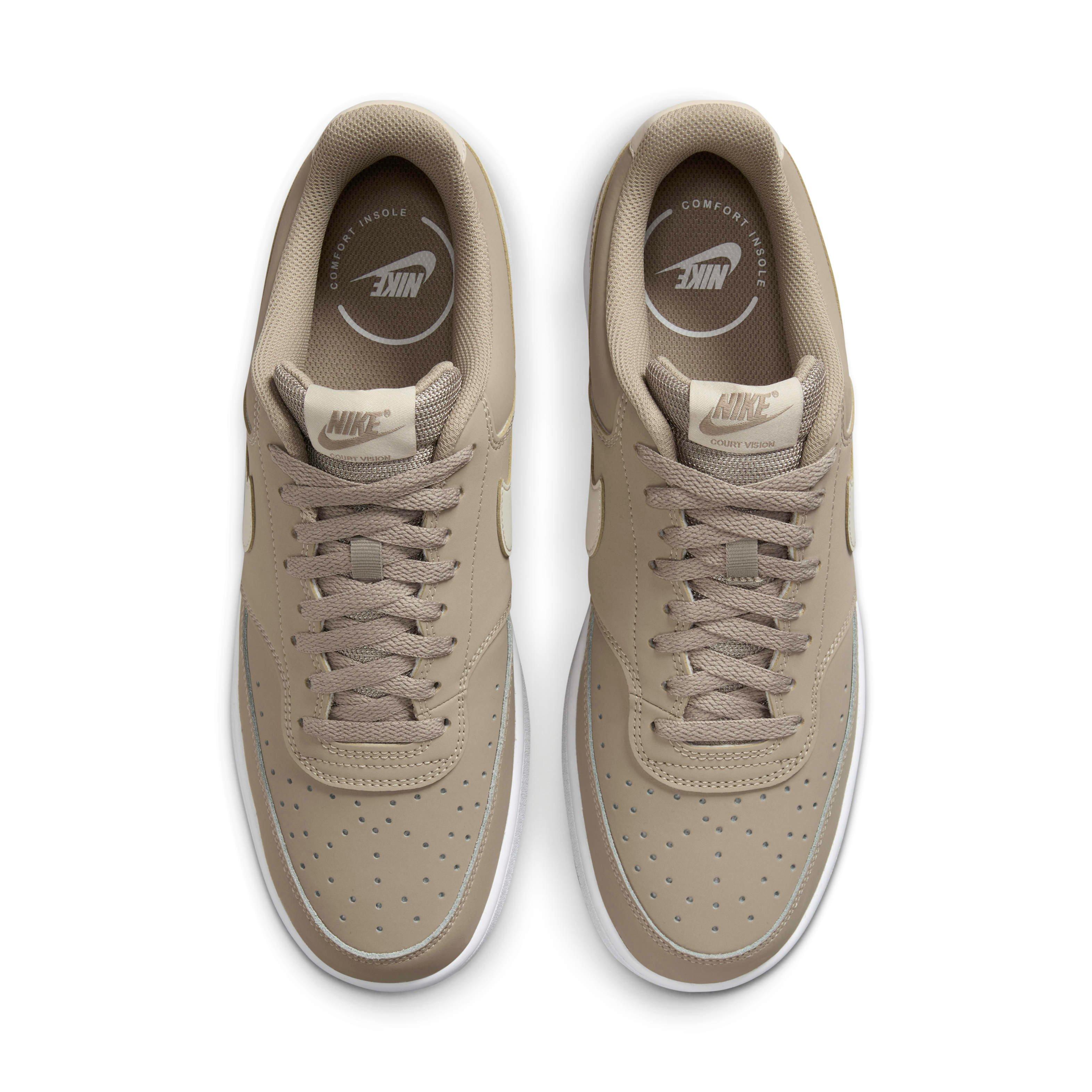 Nike Court Vision Low Next Nature "Khaki/White/Sanddrift" Men's Shoe - KHAKI/WHITE/SANDDRIFT Thumbnail View 4