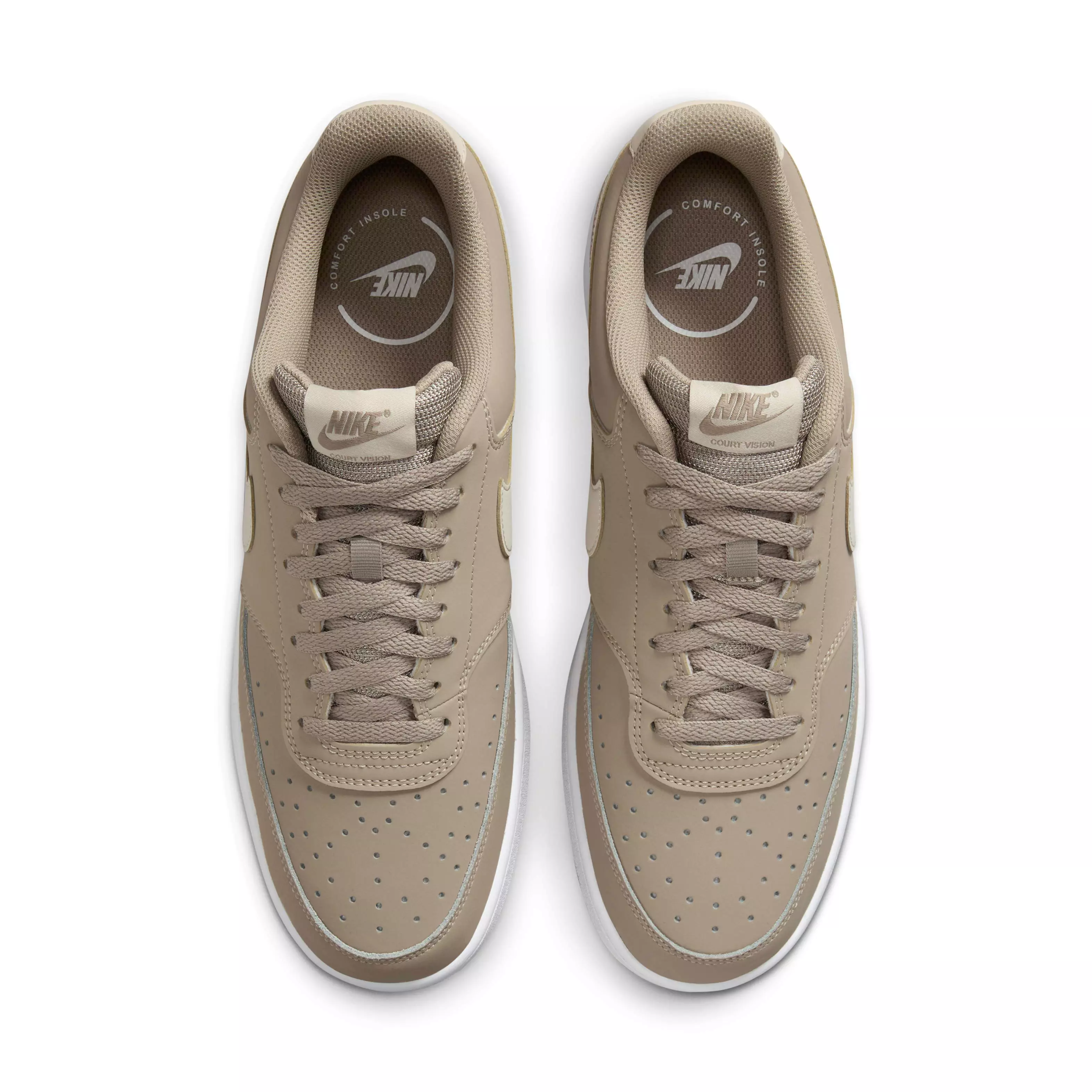Nike Court Vision Low Next Nature "Khaki/White/Sanddrift" Men's Shoe - KHAKI/WHITE/SANDDRIFT