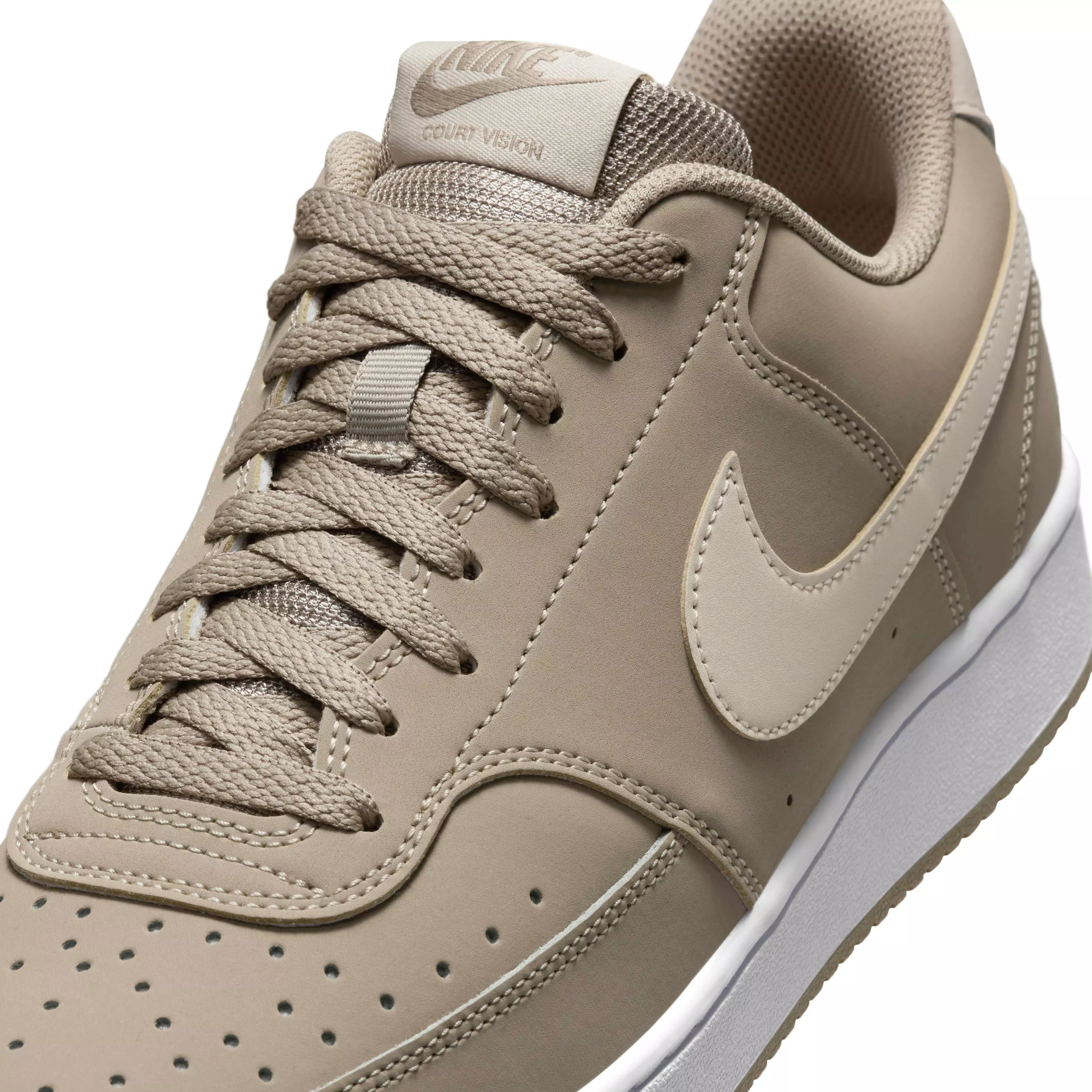 Nike Court Vision Low Next Nature "Khaki/White/Sanddrift" Men's Shoe - KHAKI/WHITE/SANDDRIFT