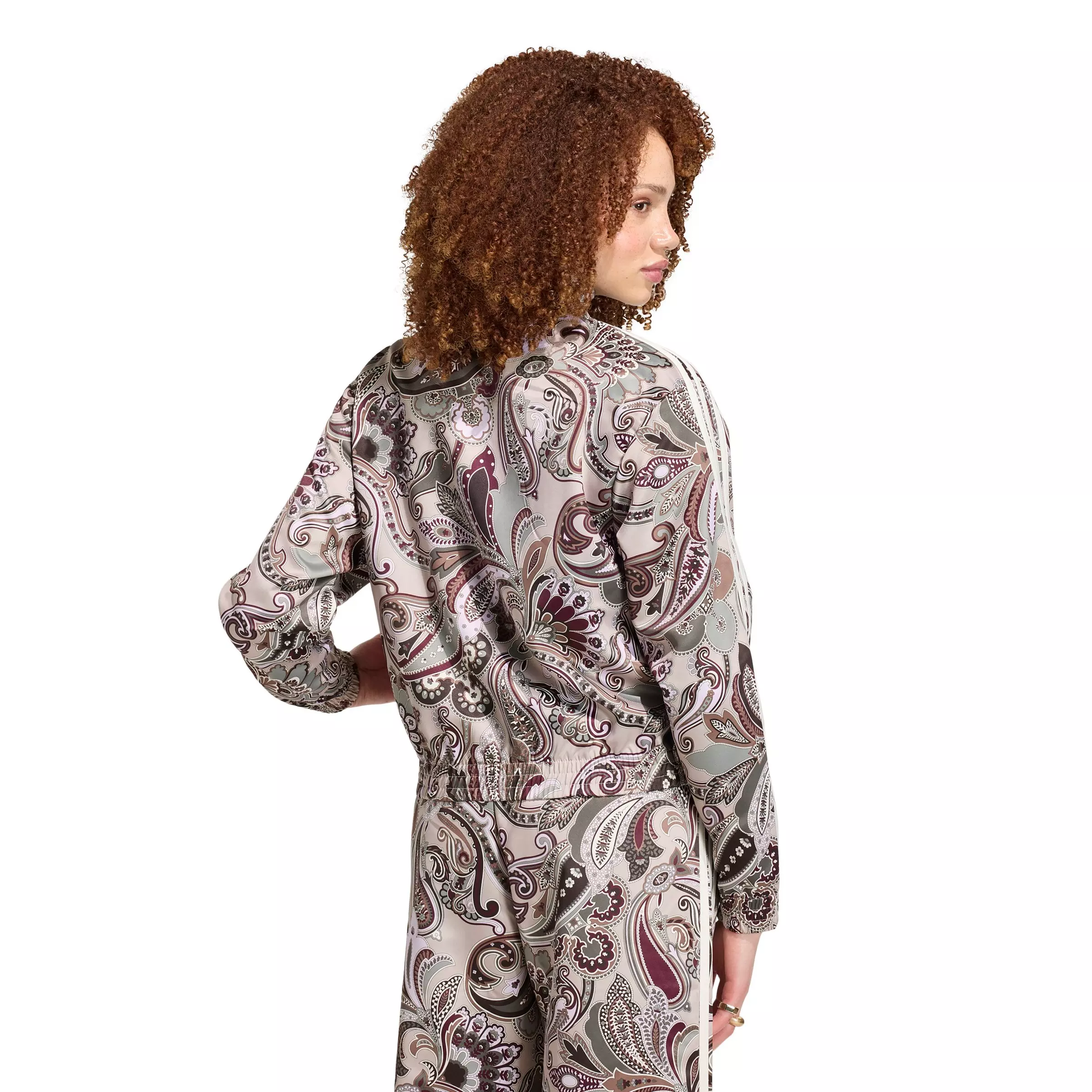 adidas Originals Women's x Liberty London Firebird Satin Track Jacket - Paisley - PAISLEY