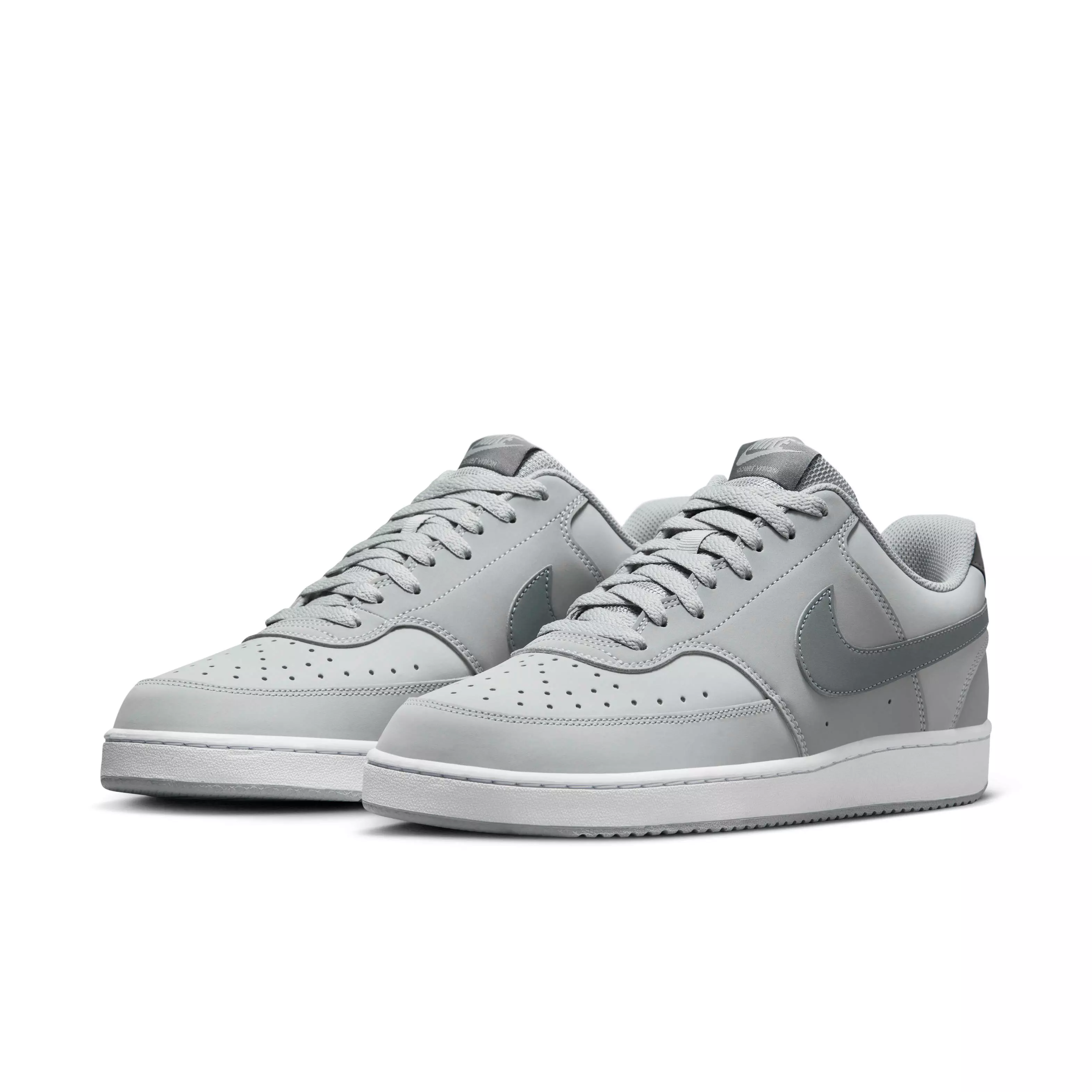 Nike Court Vision Low Next Nature "Light Smoke Grey/White/Smoke Grey" Men's Shoe - LT GREY/WHITE/GREY