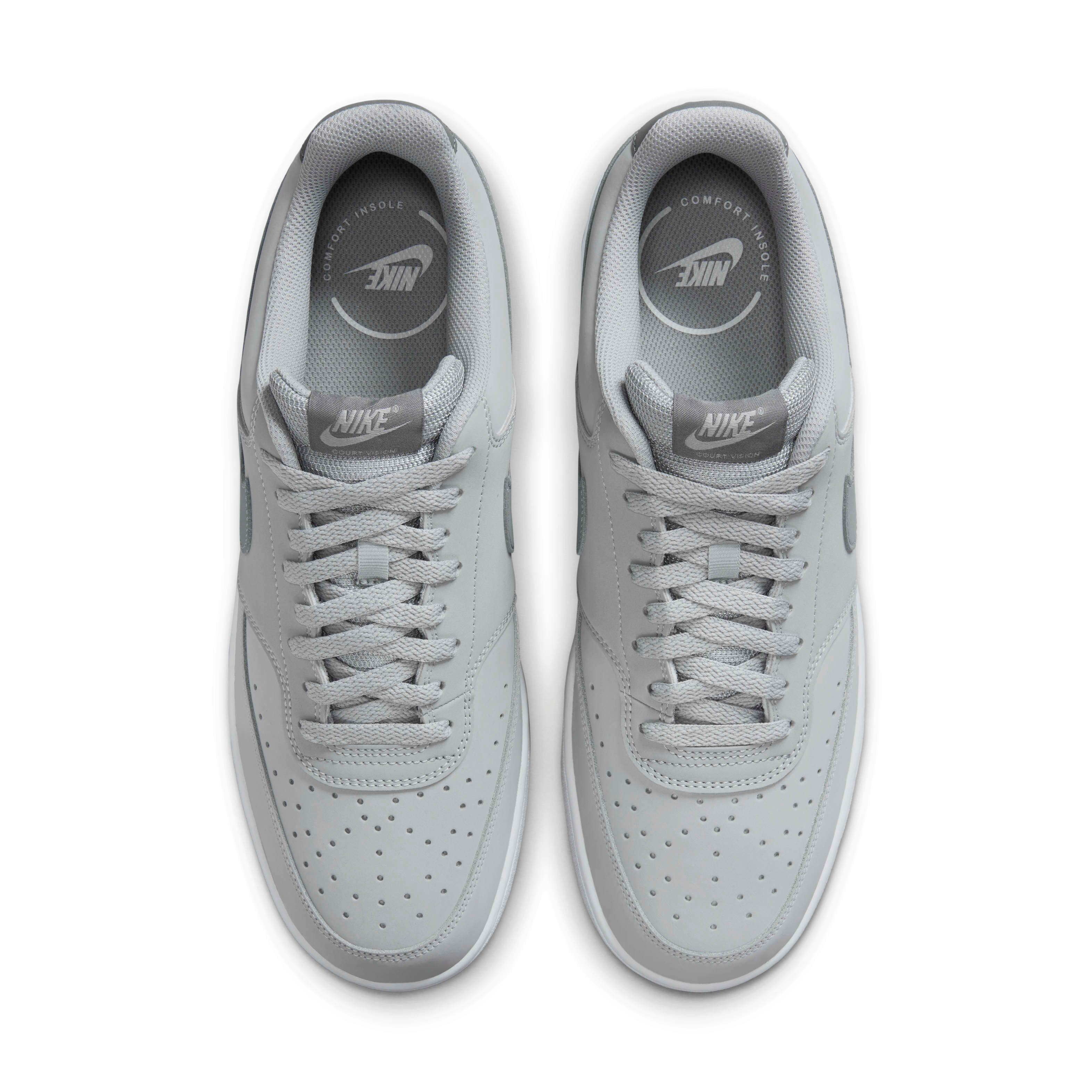 Nike Court Vision Low Next Nature "Light Smoke Grey/White/Smoke Grey" Men's Shoe - LT GREY/WHITE/GREY Thumbnail View 4