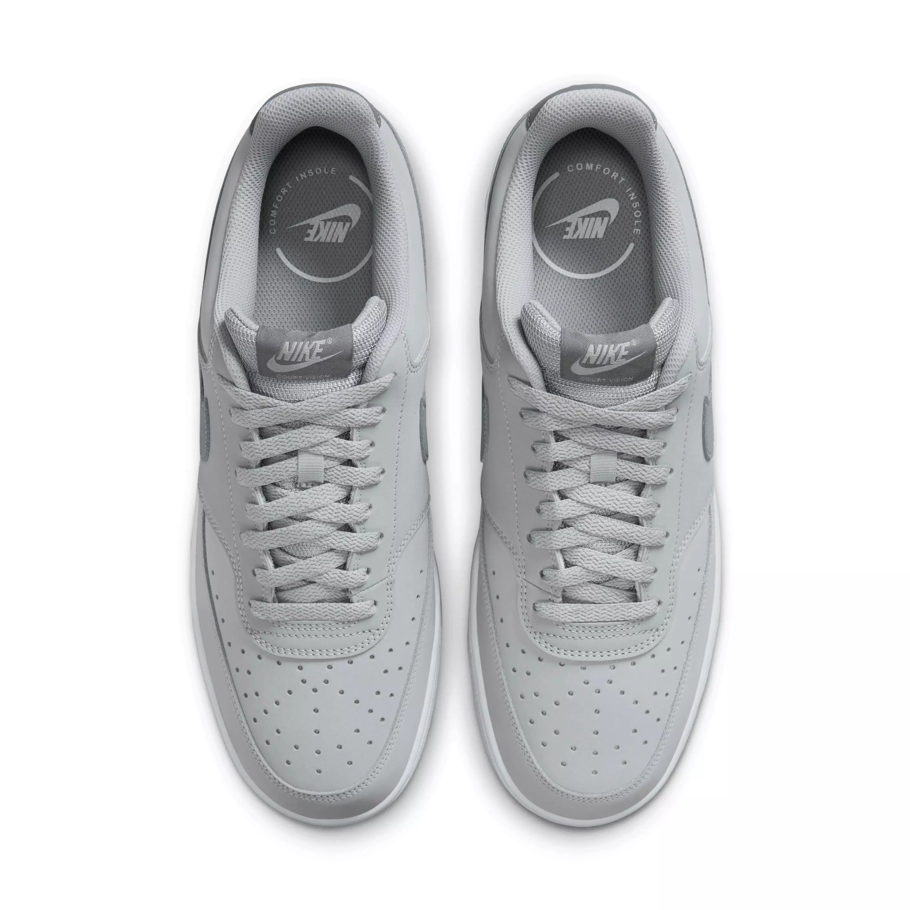 Nike Court Vision Low Next Nature "Light Smoke Grey/White/Smoke Grey" Men's Shoe - LT GREY/WHITE/GREY
