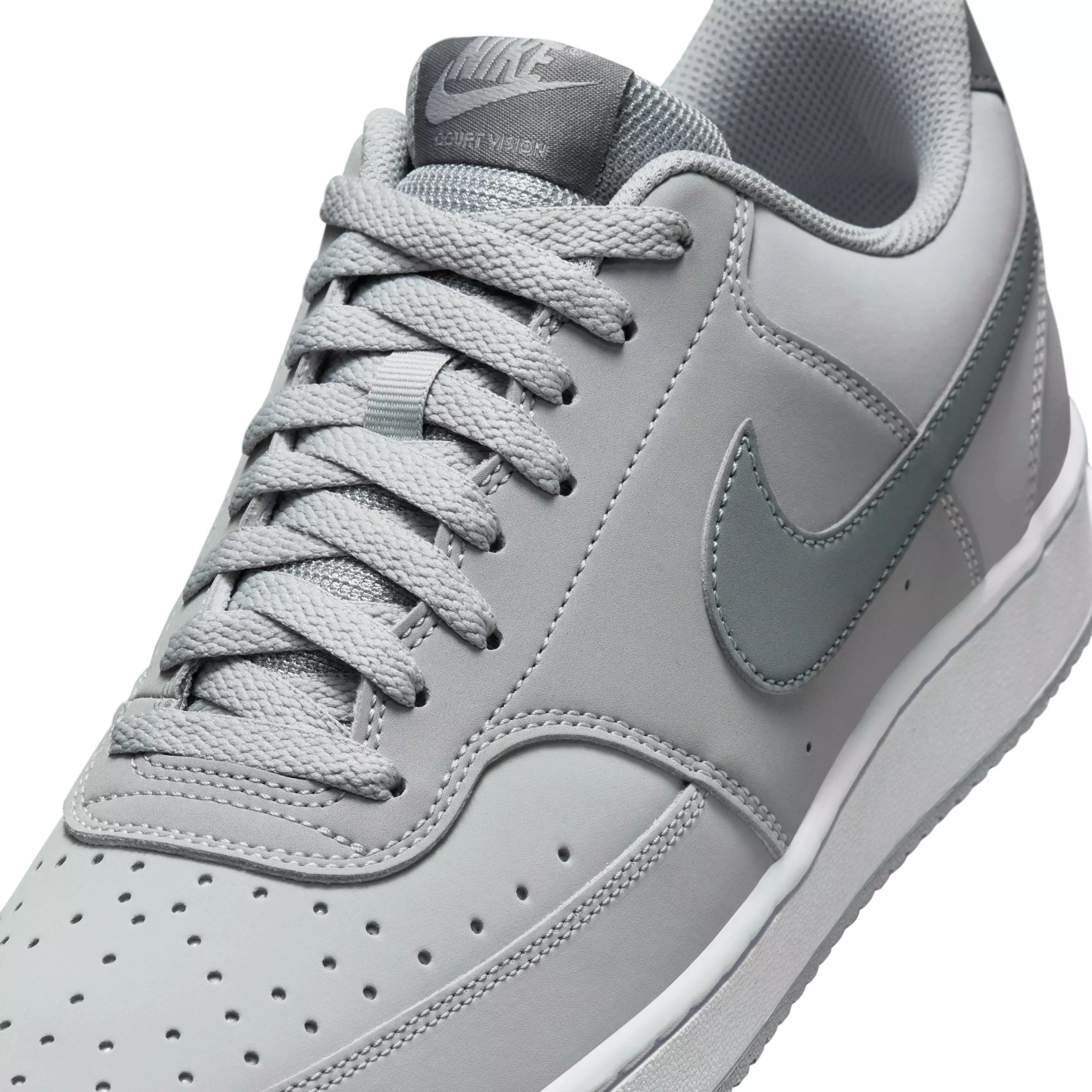 Nike Court Vision Low Next Nature "Light Smoke Grey/White/Smoke Grey" Men's Shoe - LT GREY/WHITE/GREY