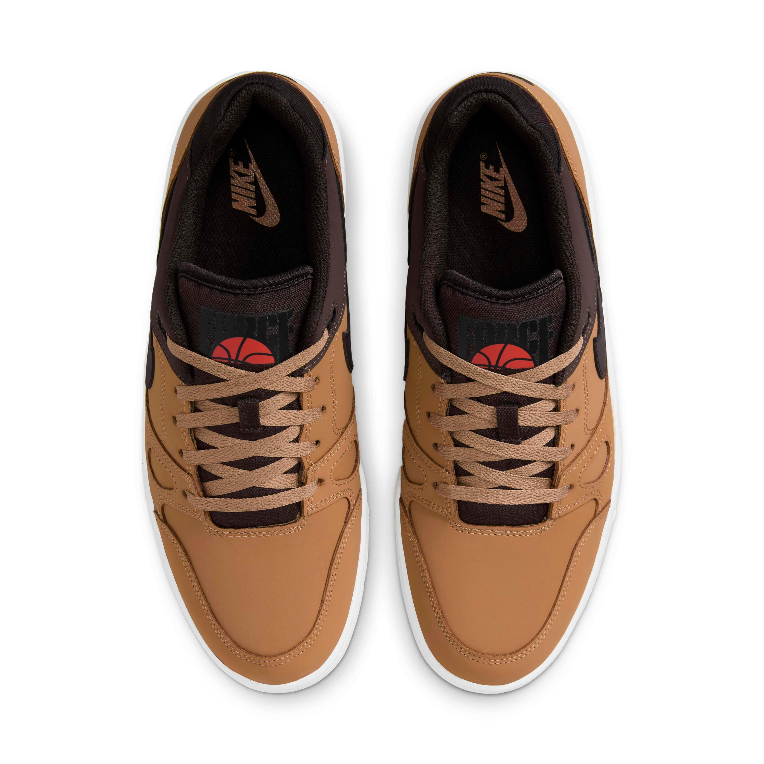 Nike Full Force Low "Flax/Baroque Brown/White/Velvet Brown" Men's Shoe - FLAX/BROWN/WHITE/BROWN Thumbnail View 4