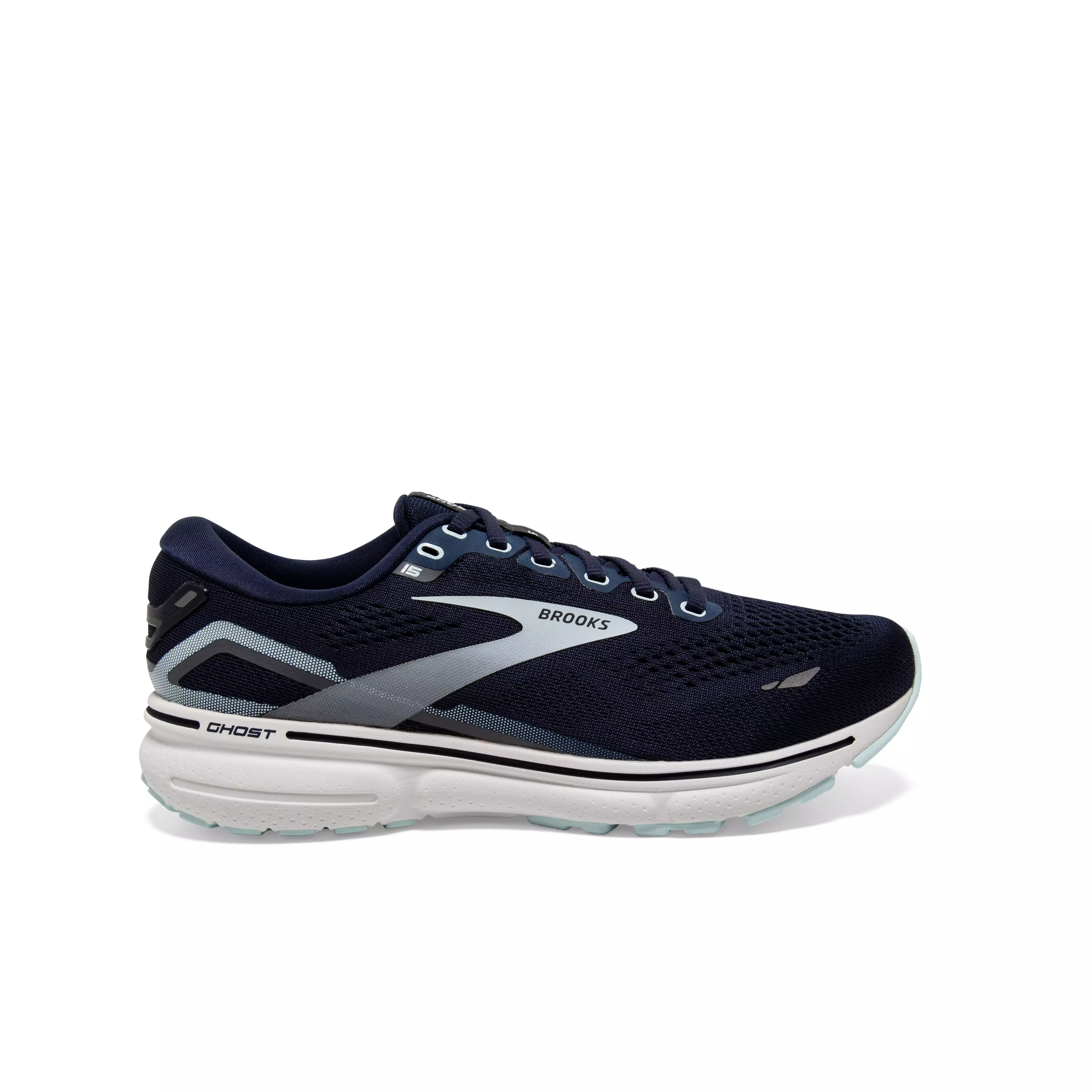 Brooks Ghost 15 "Peacoat/Pearl/Salt Air" Women's Extra Wide Running Shoe - PEACOAT/PEARL/SALT AIR
