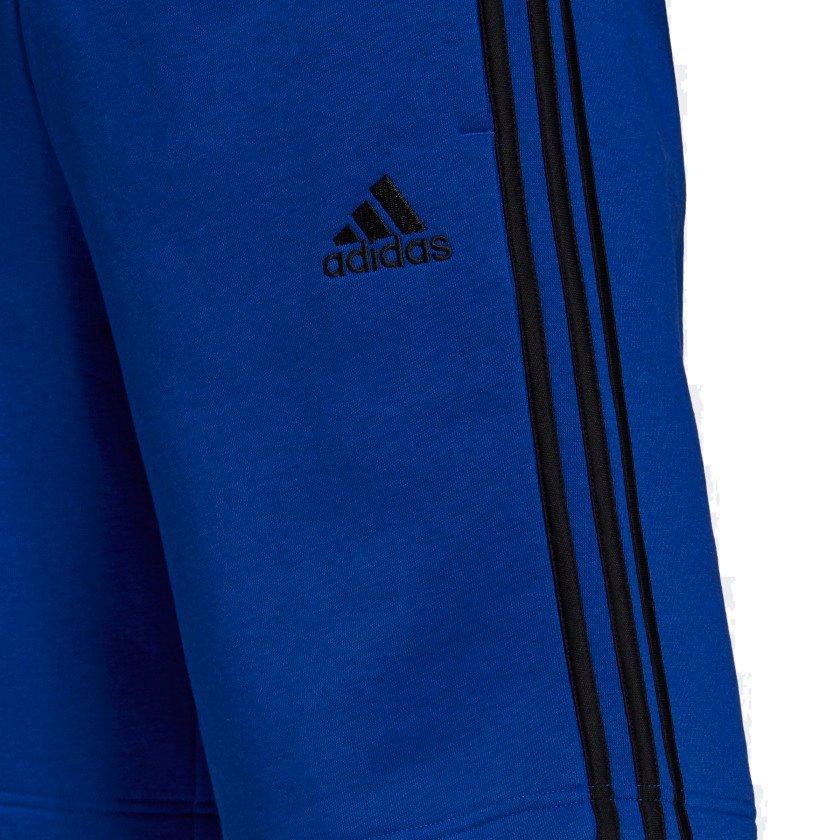 adidas Essentials Men's Blue Fleece 3-Stripes Shorts - Royal - BLUE Thumbnail View 6