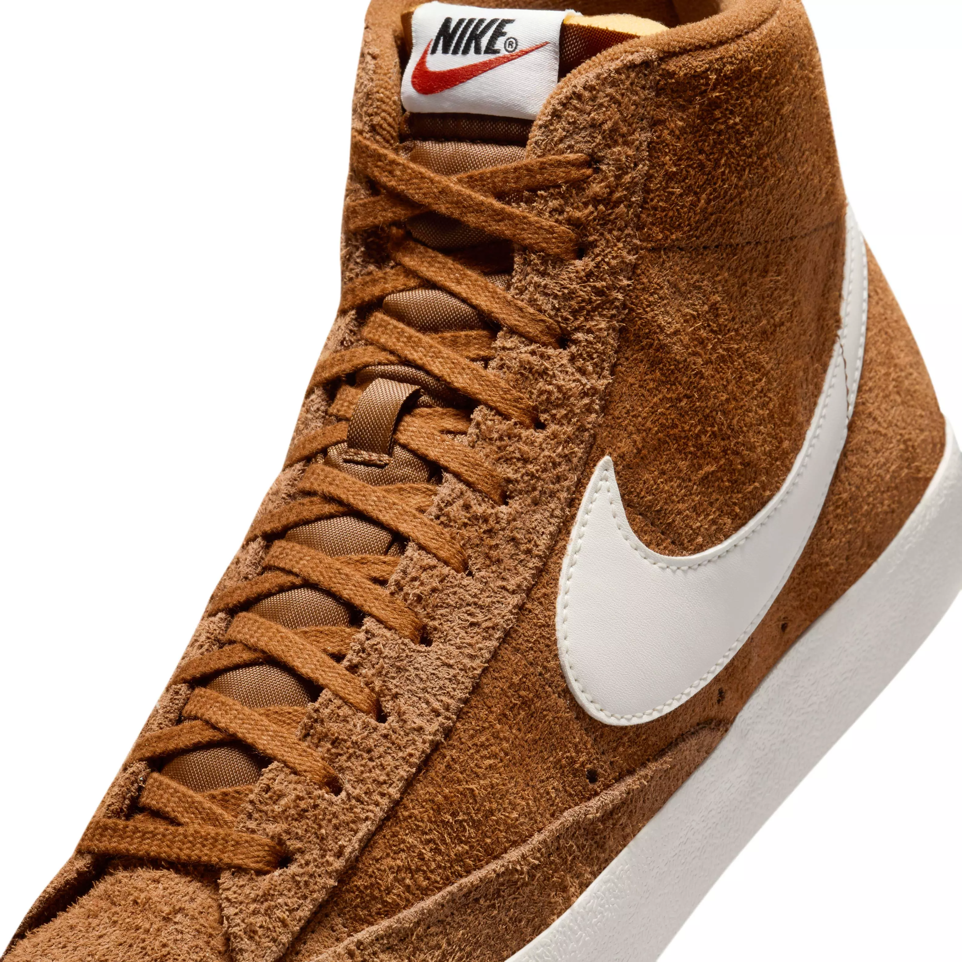 Nike Blazer Mid '77 Vintage "Light British Tan/Hyper Crimson/Sail" Men's Shoe - LT TAN/CRIMSON/SAIL