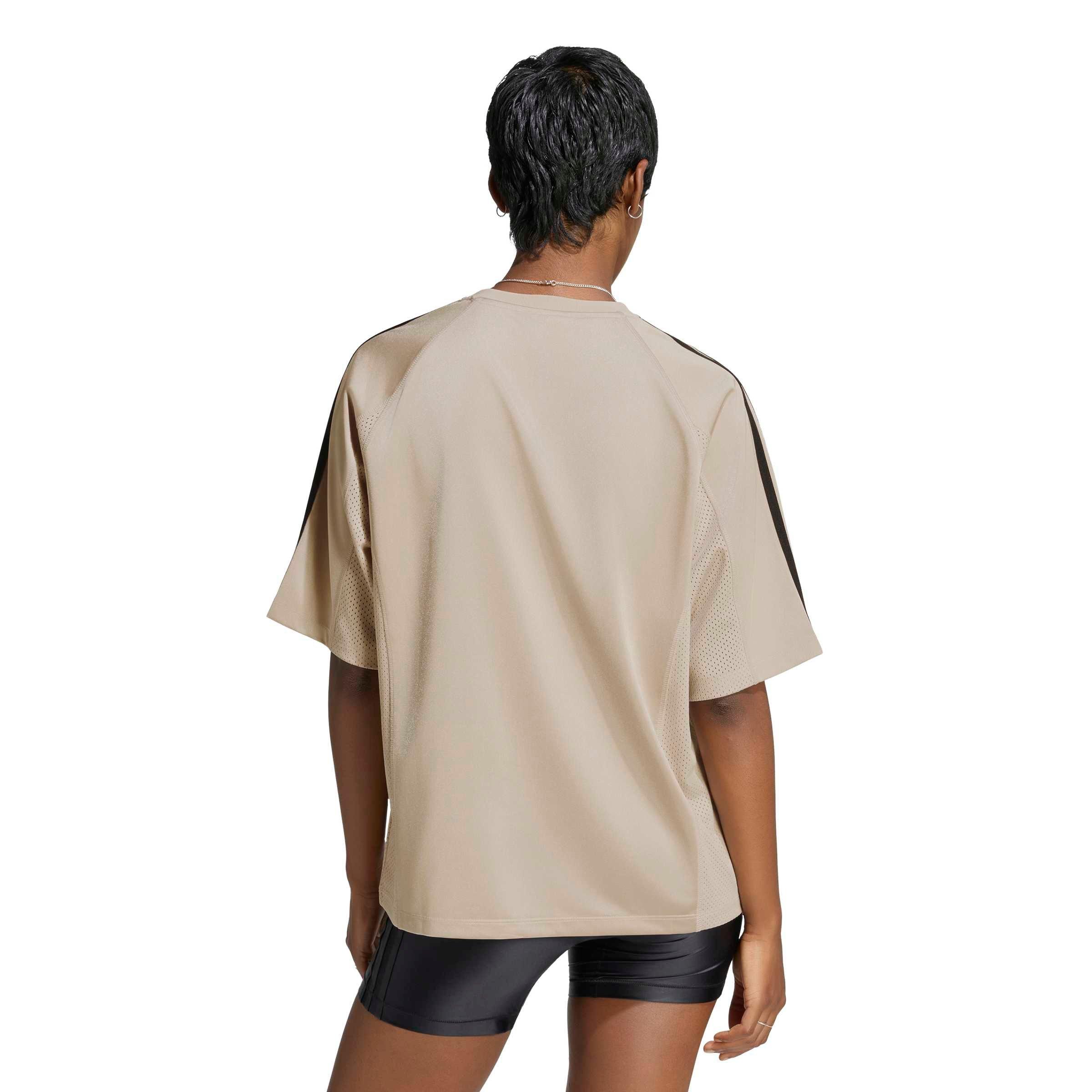 adidas Originals Women's Injection Short Sleeve Jersey Top - Beige - BEIGE