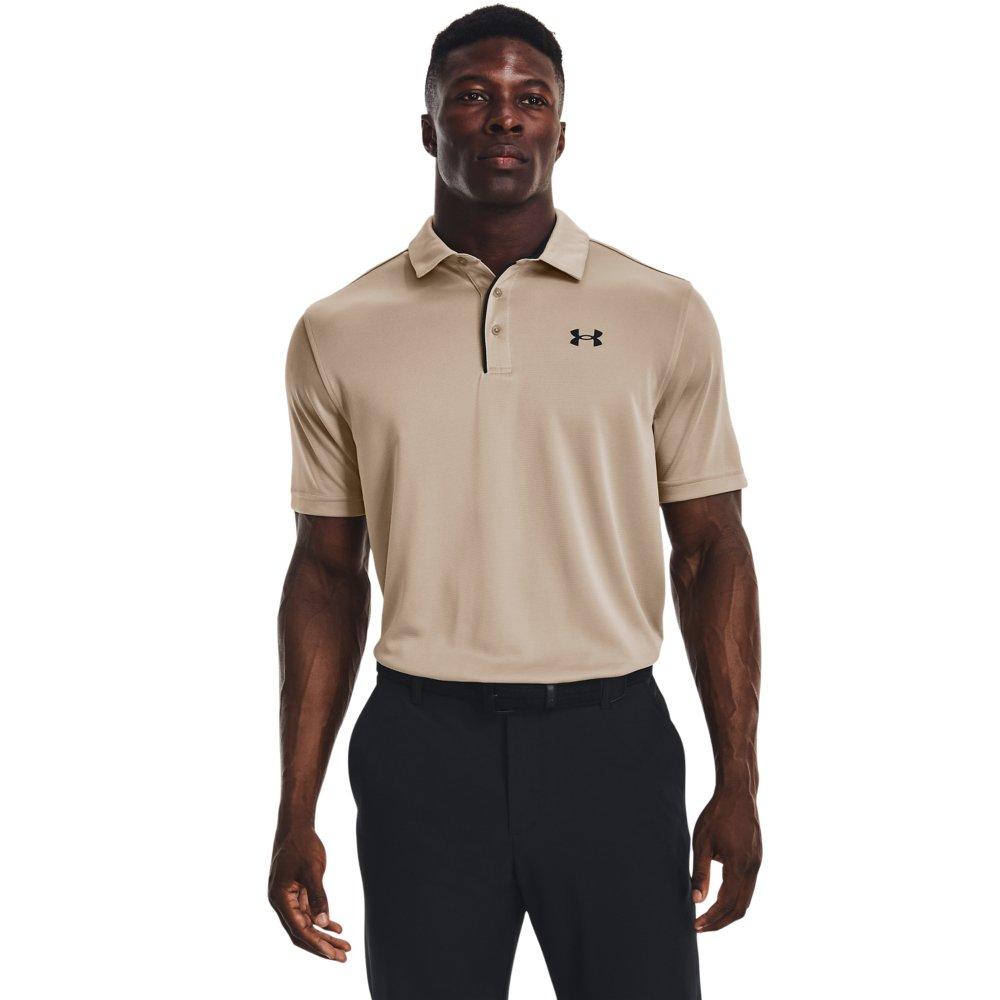Under Armour Men's Tech Polo Shirt - BEIGE Thumbnail View 1