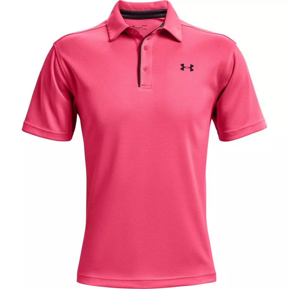 Under Armour Men's Tech Polo Shirt - PINK/GREY