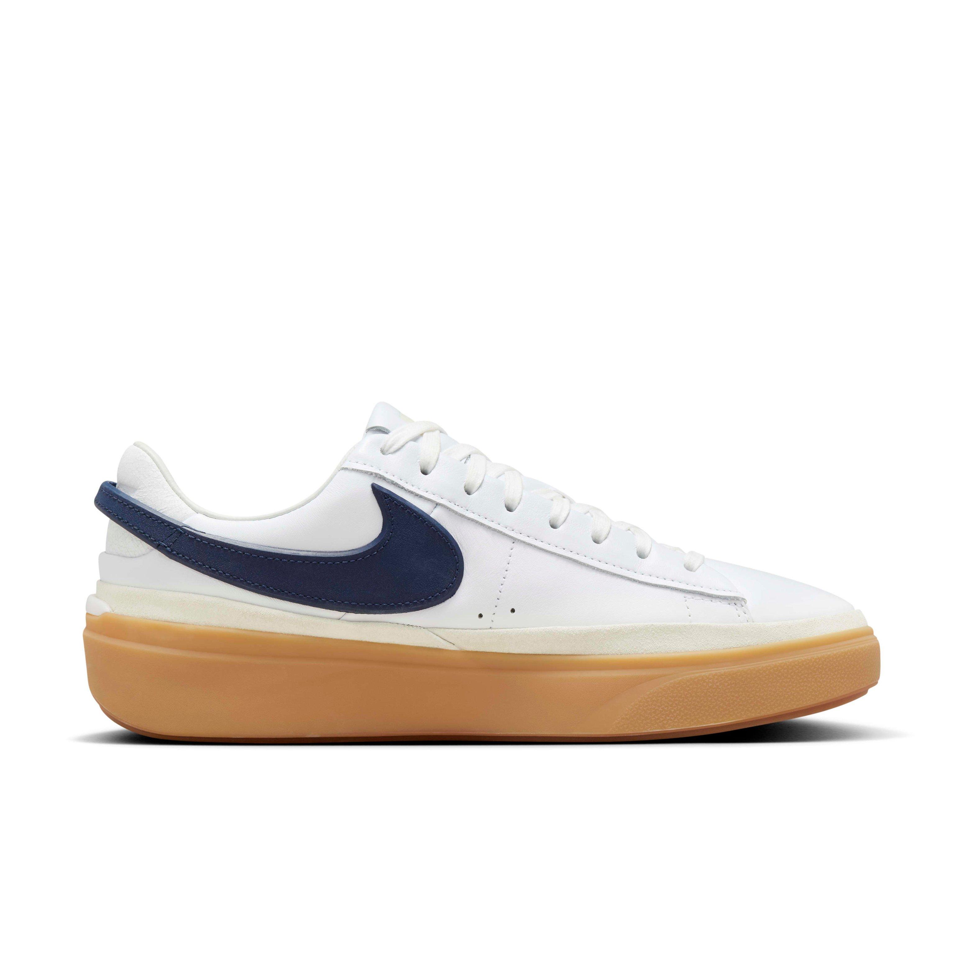 Nike Blazer Phantom Low "White/Summit White/Gum Yellow/Midnight Navy" Men's Shoe - WHITE/WHITE/YELLOW/NAVY Thumbnail View 1