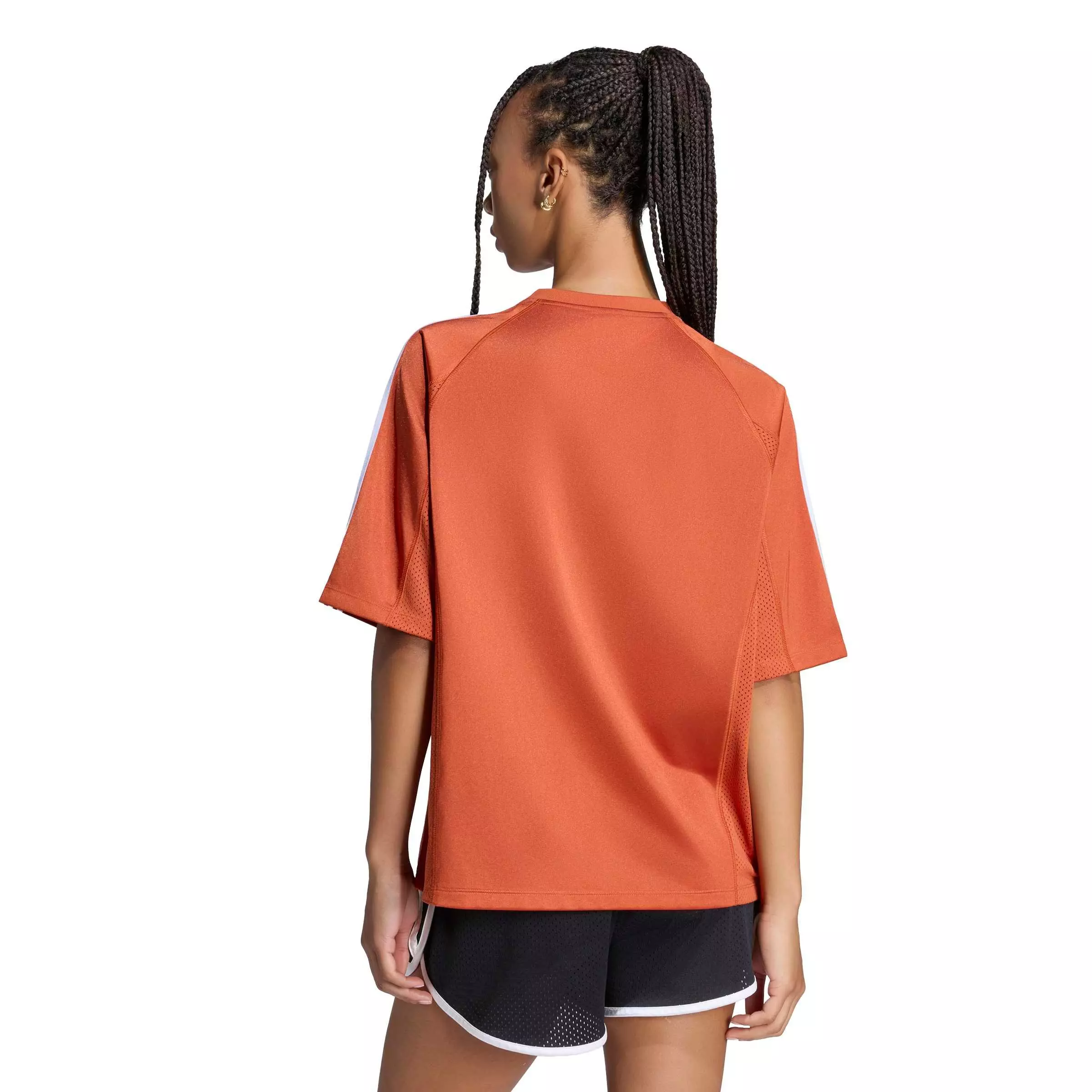 adidas Originals Women's Injection Short Sleeve Jersey Top - Orange - ORANGE