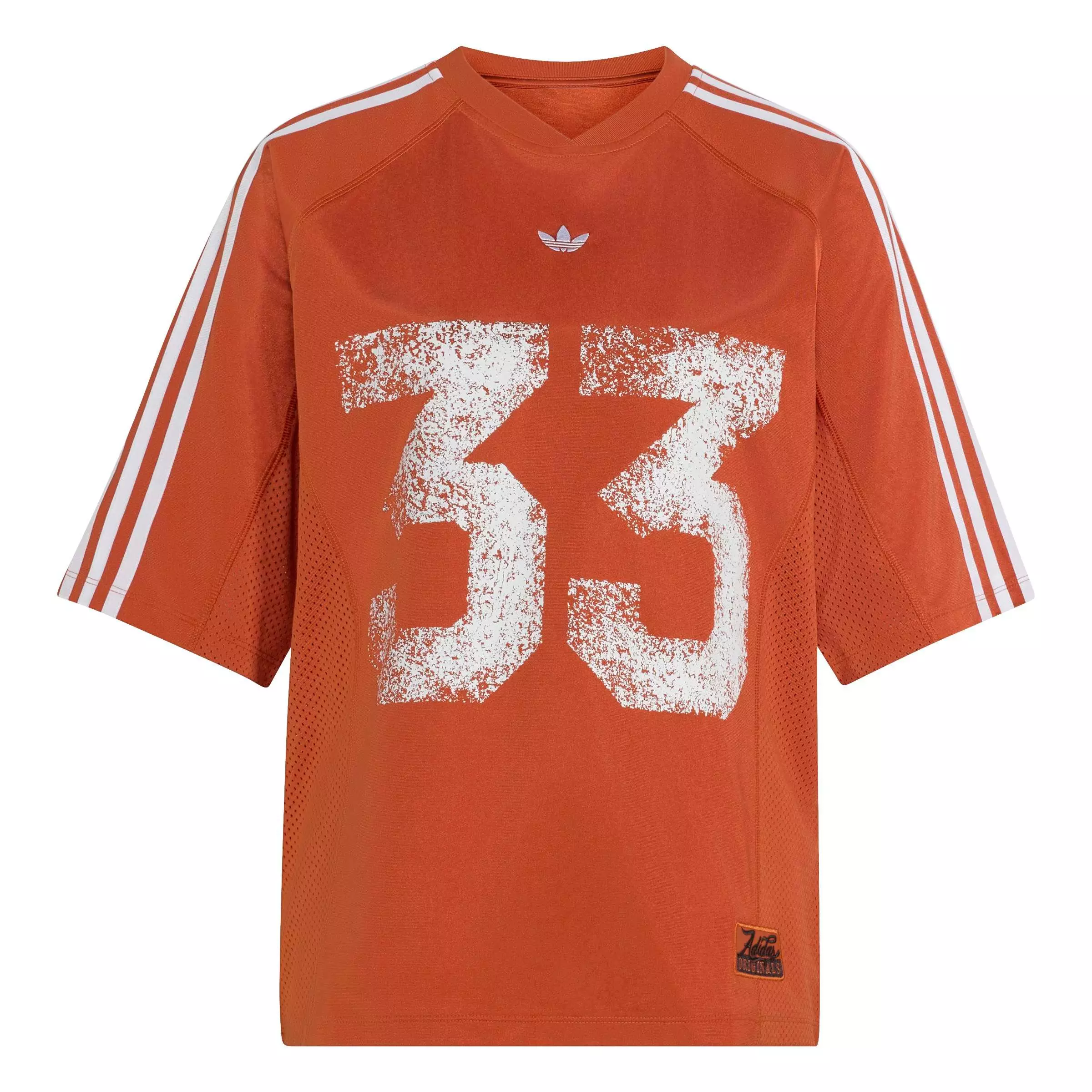 adidas Originals Women's Injection Short Sleeve Jersey Top - Orange - ORANGE
