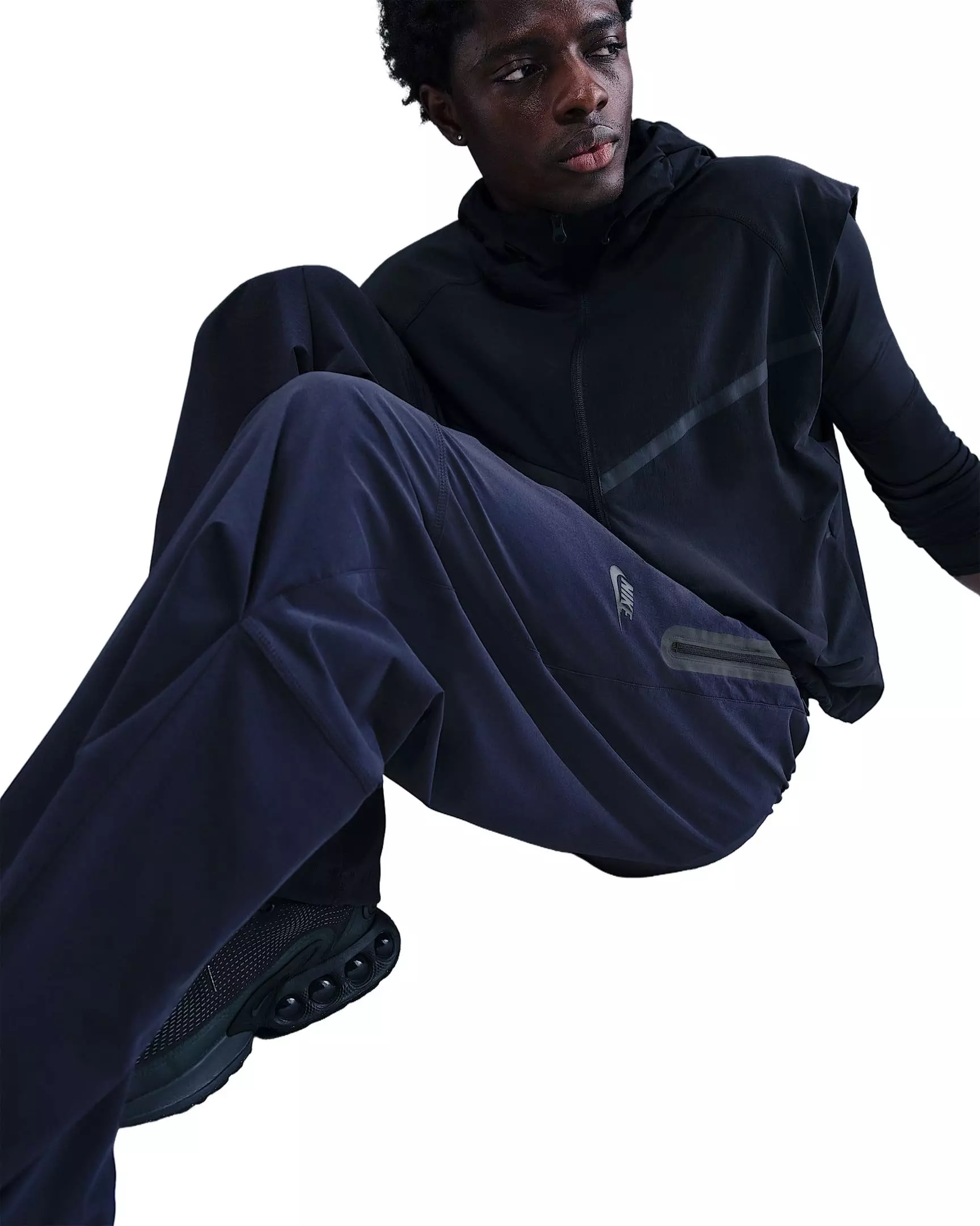 Nike Men's Tech Woven Oversized Pants - Obsidian - OBSIDIAN
