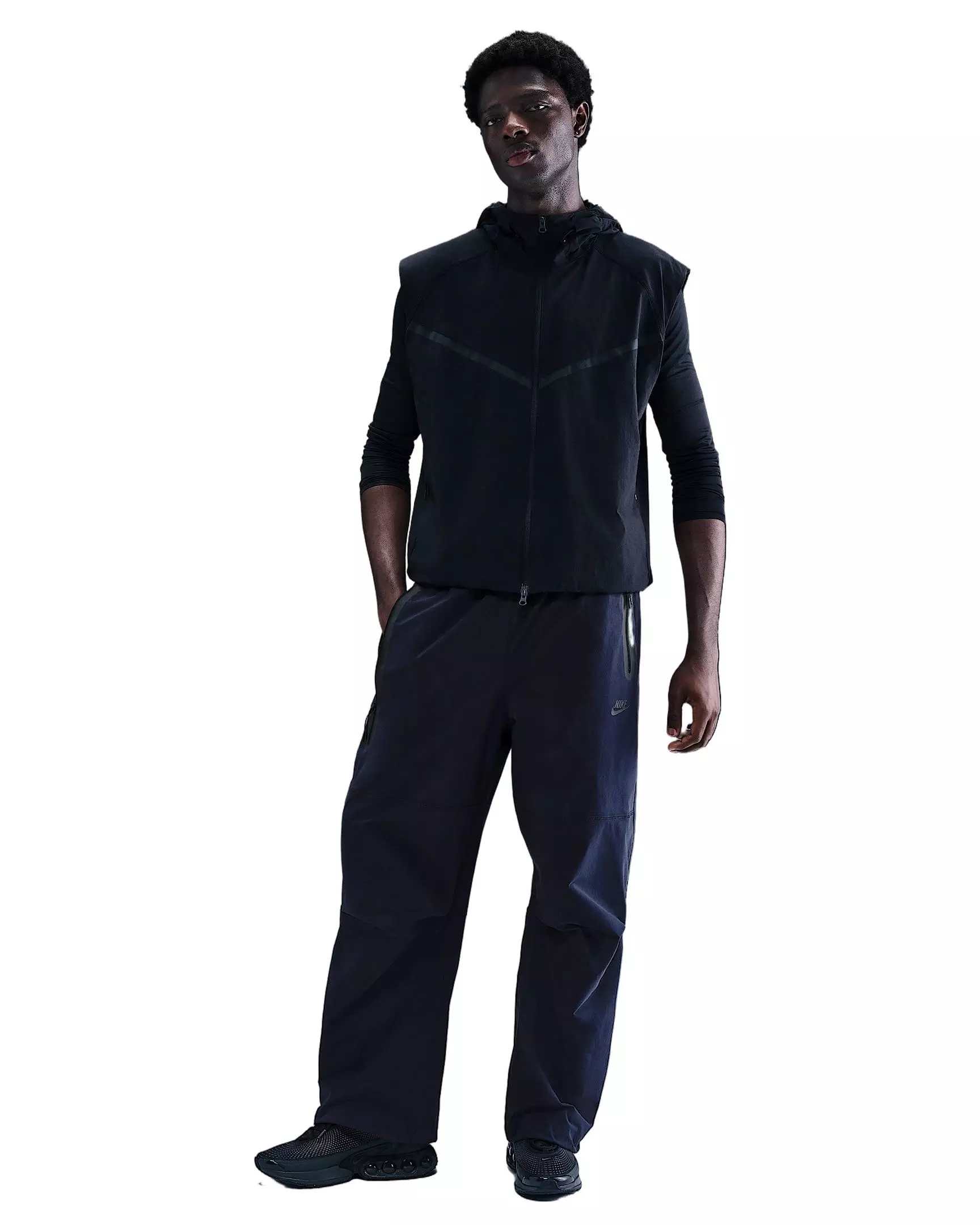 Nike Men's Tech Woven Oversized Pants - Obsidian - OBSIDIAN