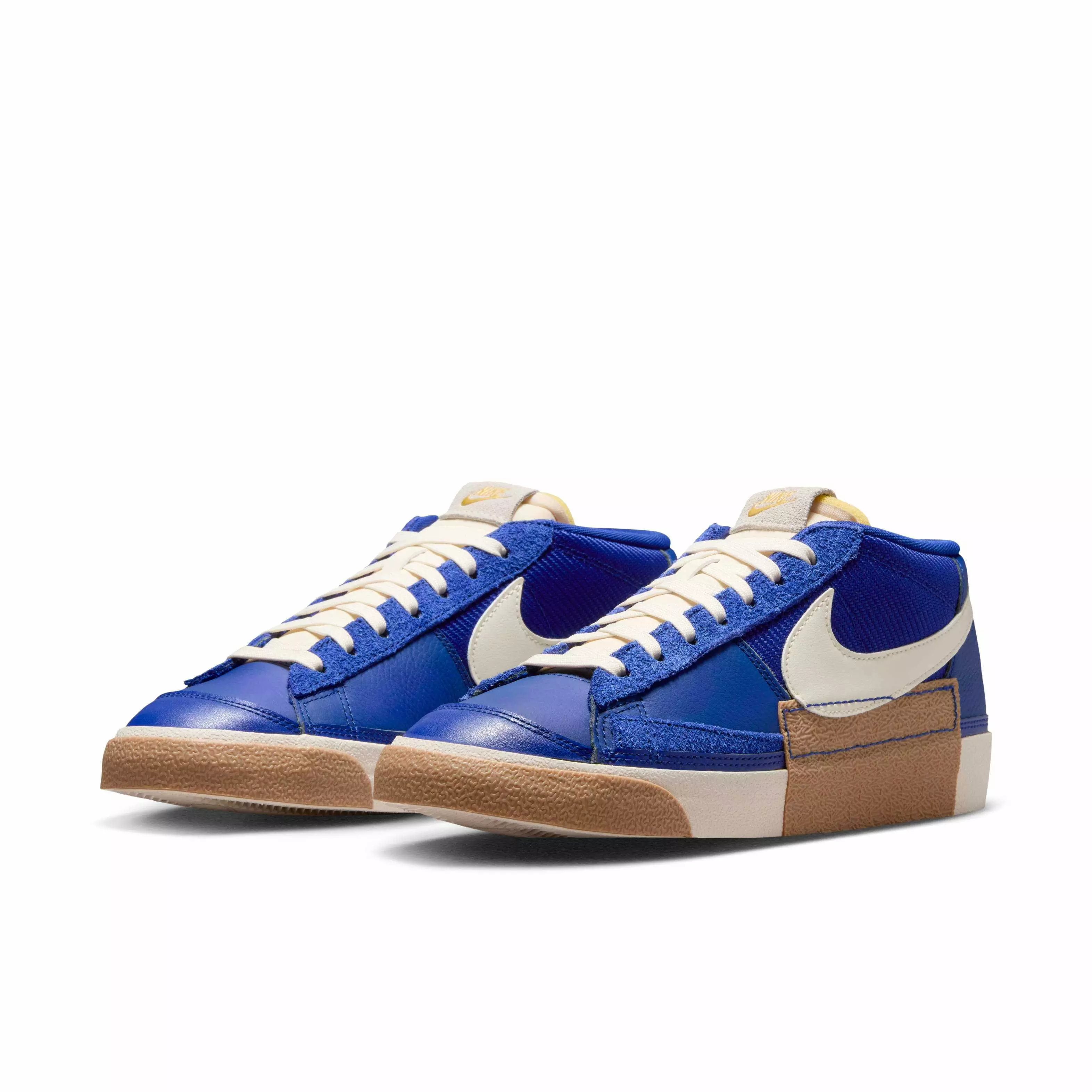 Nike Blazer Low Pro Club "Deep Royal Blue/Gum Light Brown/Metallic Gold/Pale Ivory" Men's Shoe - BLUE/LT BROWN/GOLD/IVORY