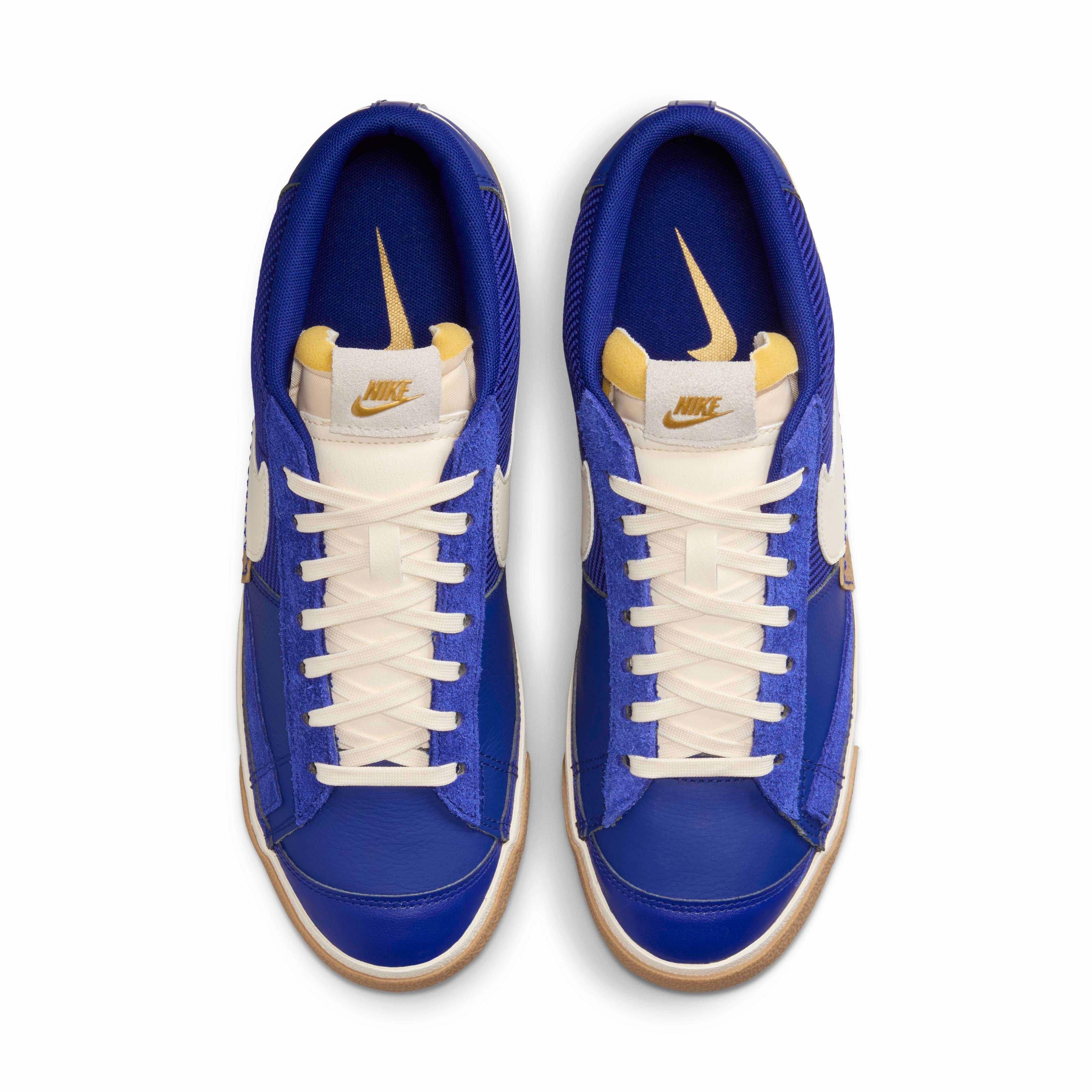 Nike Blazer Low Pro Club "Deep Royal Blue/Gum Light Brown/Metallic Gold/Pale Ivory" Men's Shoe - BLUE/LT BROWN/GOLD/IVORY Thumbnail View 4