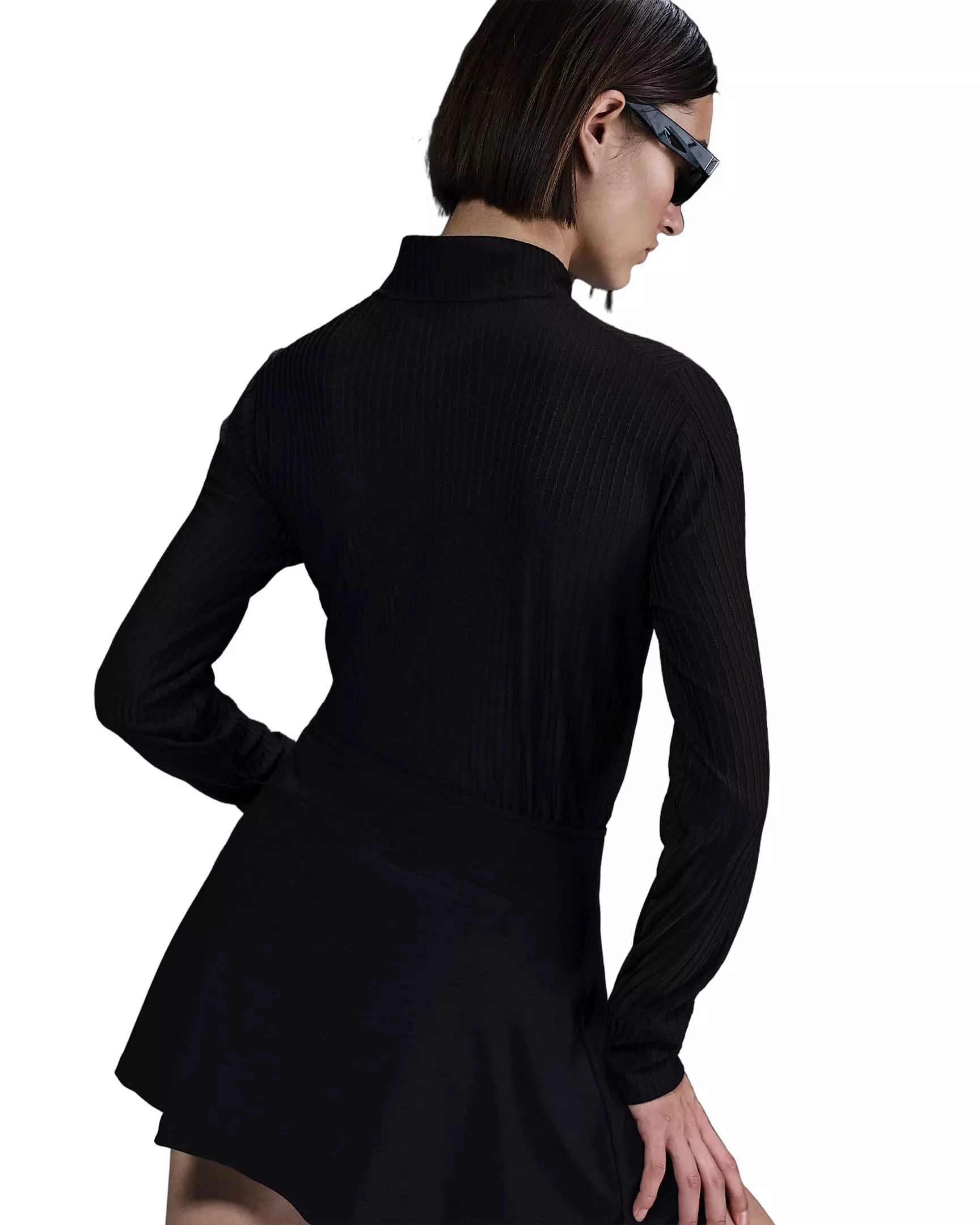 Nike Women's Tour Dri-FIT ADV 1/2 Zip Golf Top - Black - BLACK