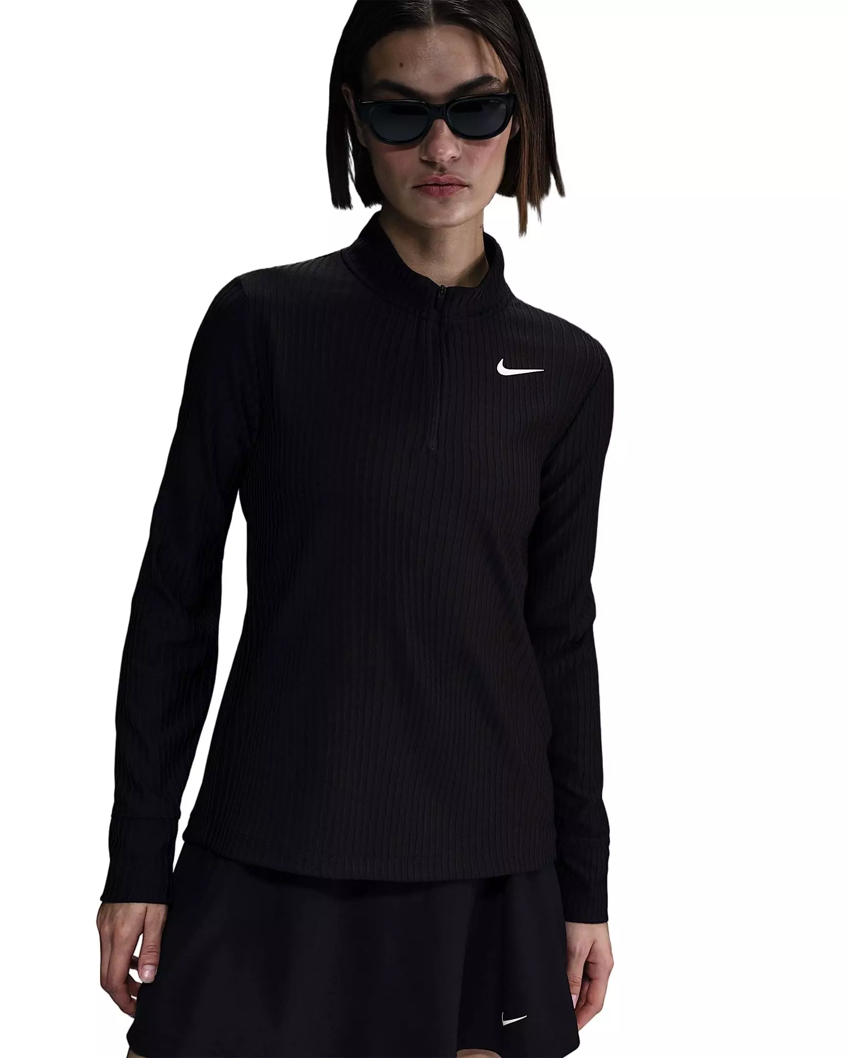 Nike Women's Tour Dri-FIT ADV 1/2 Zip Golf Top - Black - BLACK