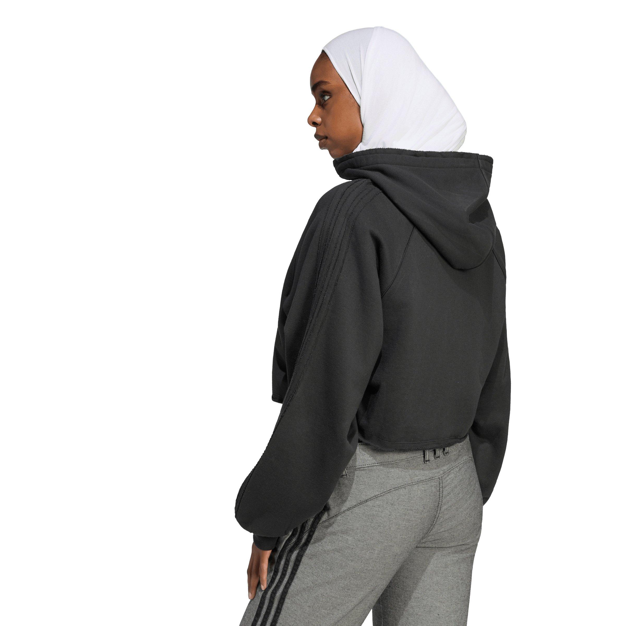 adidas Originals Women's Superstar Double Front Hooded Jacket - Black - BLACK