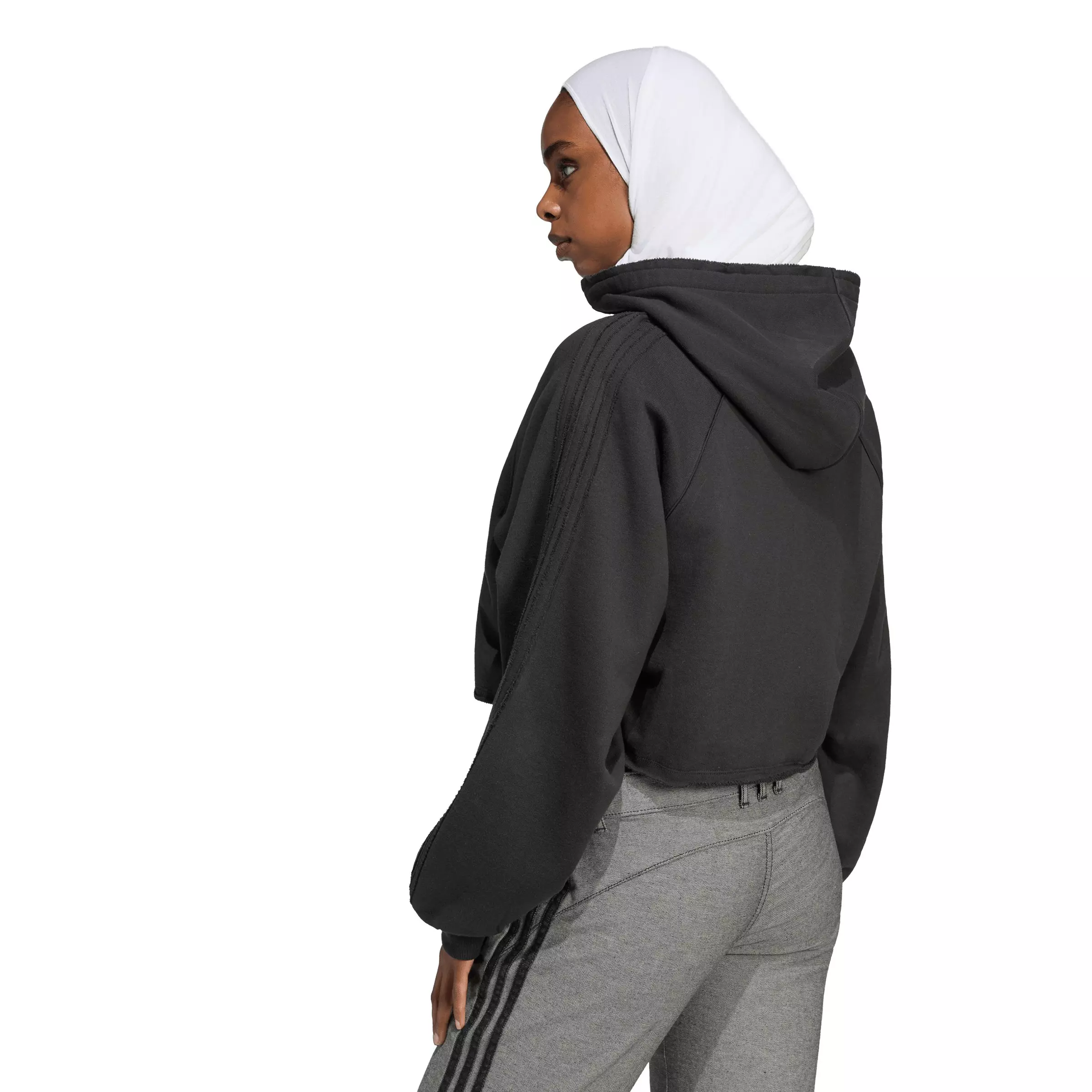 adidas Originals Women's Superstar Double Front Hooded Jacket - Black - BLACK