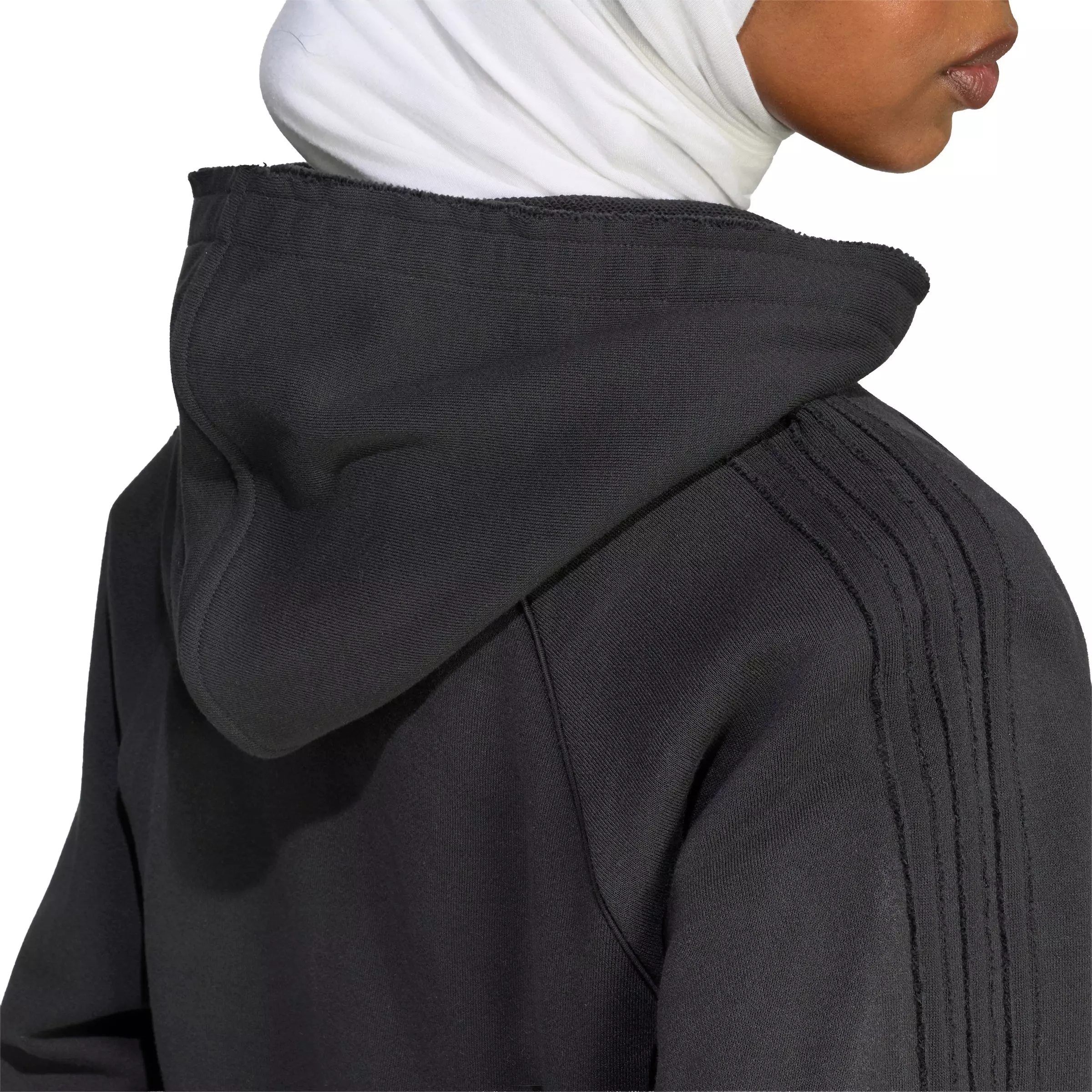 adidas Originals Women's Superstar Double Front Hooded Jacket - Black - BLACK