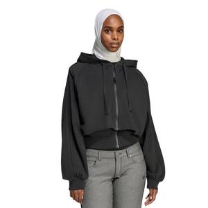 adidas Originals Women's Superstar Double Front Hooded Jacket - Black - BLACK