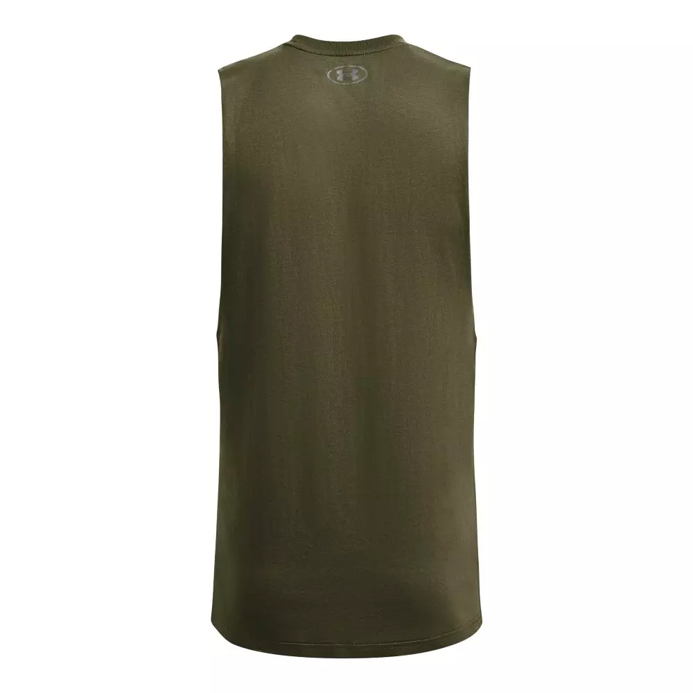 Under Armour Men's Sportstyle Left Chest Cut-Off Tank - DK GREEN