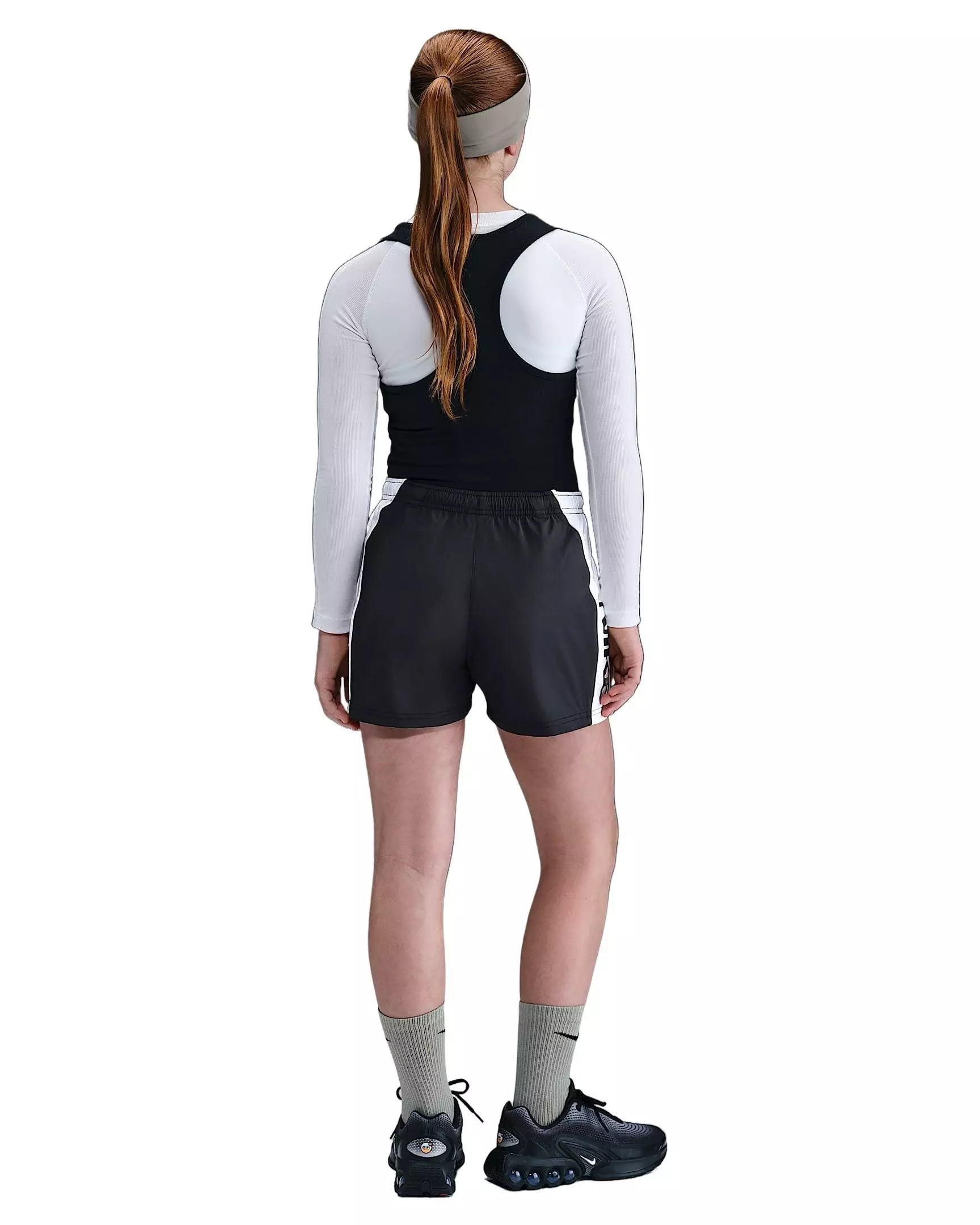 Nike Big Girls' Sportswear Woven Shorts - Black - BLACK