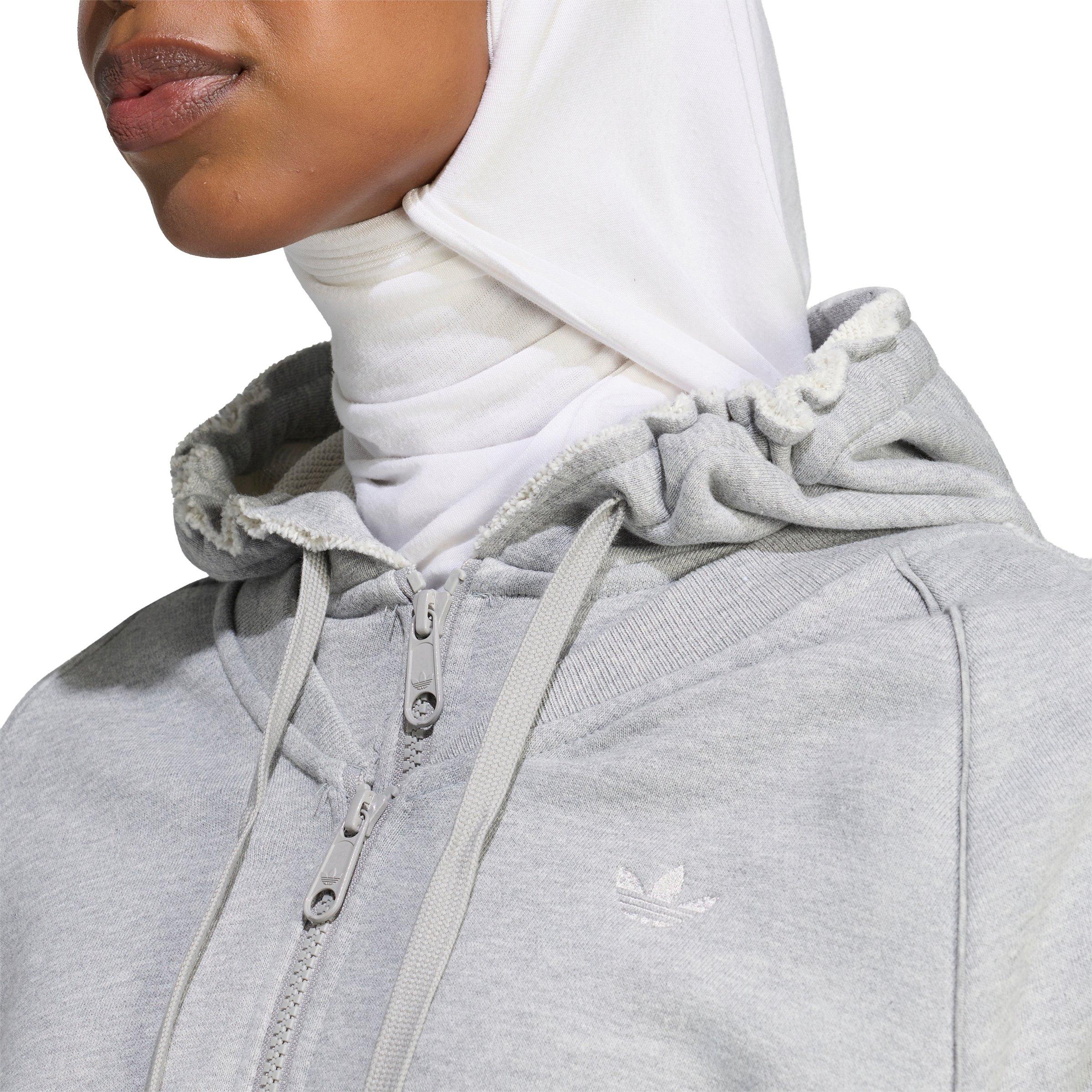adidas Originals Women's Superstar Double Front Hooded Jacket - Dk Grey - DK GREY