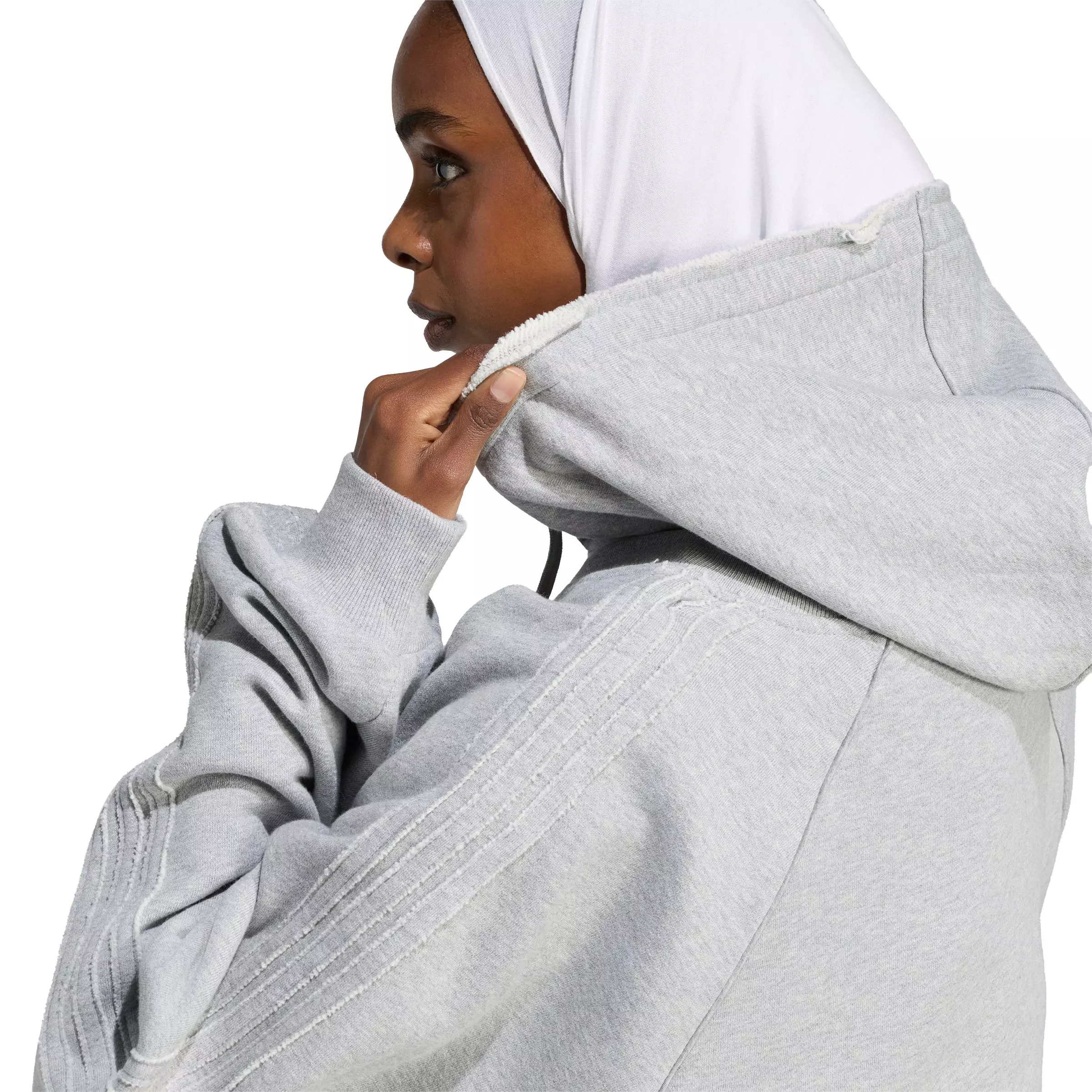 adidas Originals Women's Superstar Double Front Hooded Jacket - Dk Grey - DK GREY